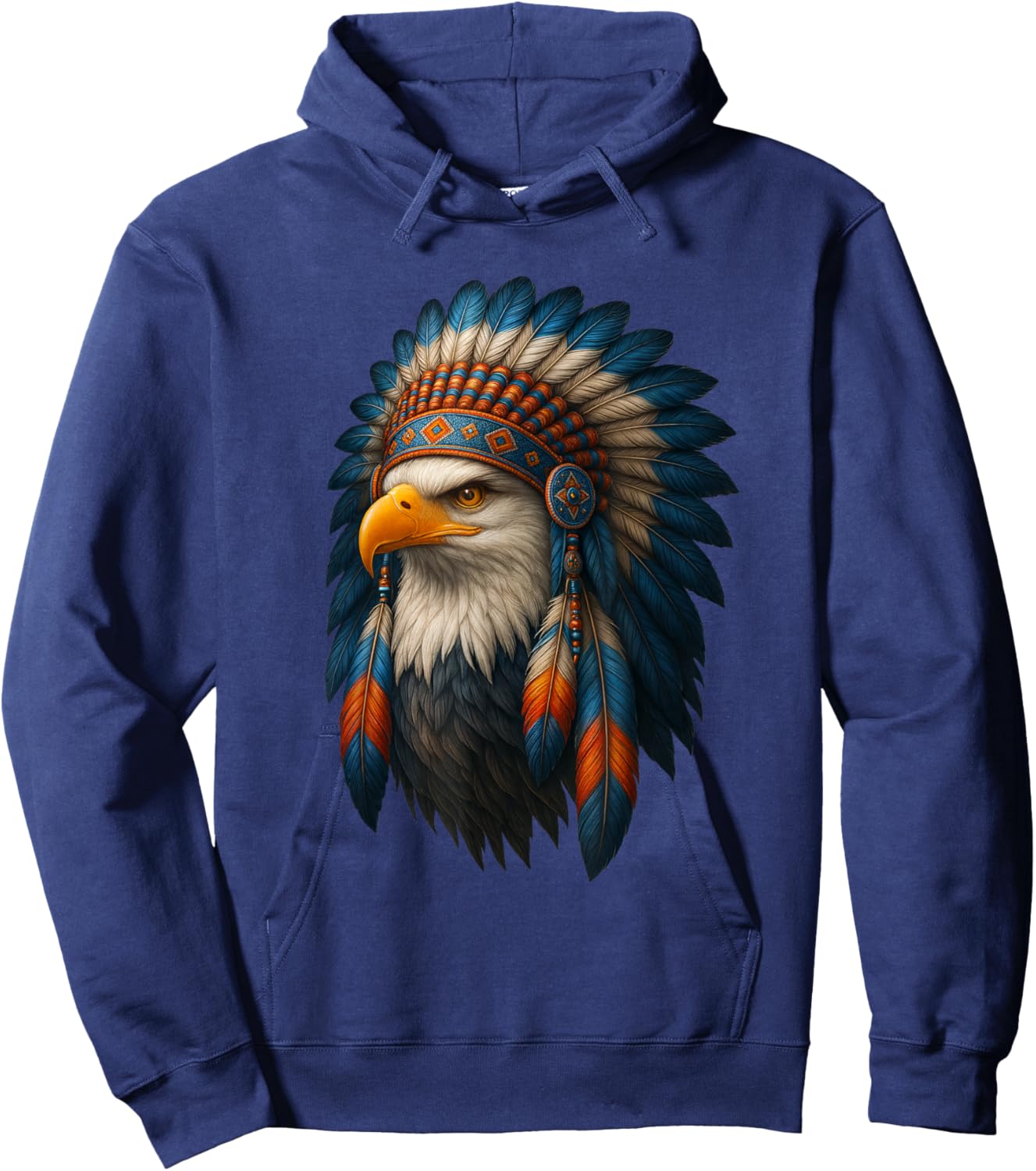 Native American Headdress Eagle Navajo Nation Hoodie - Hoodie | Navy