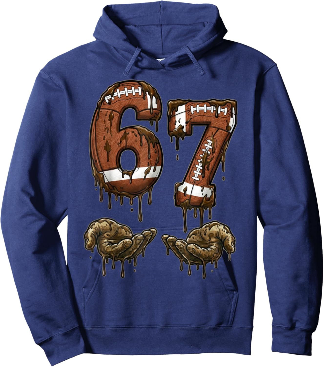 Funny 6 7 Football Six Seven Football 67 Kids Men Women Hoodie - Hoodie | Navy