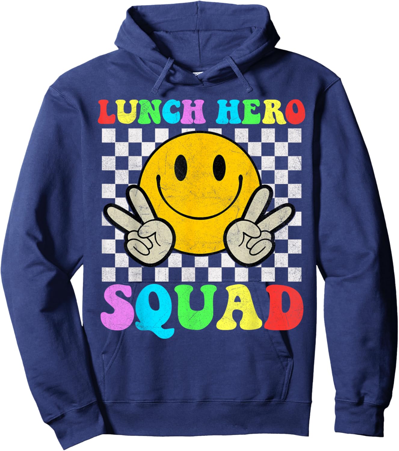 School Lunch Hero Squad Funny Lady Cafeteria Squad Workers Hoodie - Hoodie | Navy