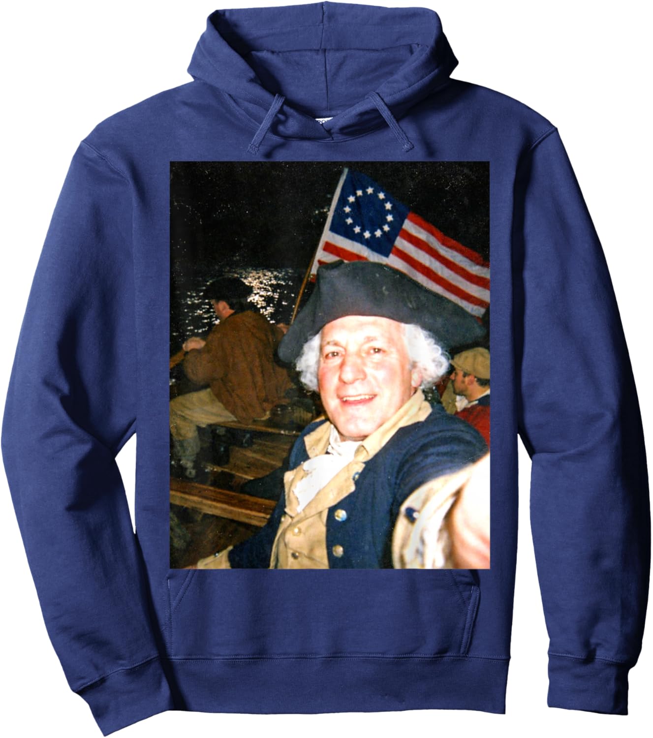 George Washington Crossing The Delaware Hoodie - Hoodie | Navy