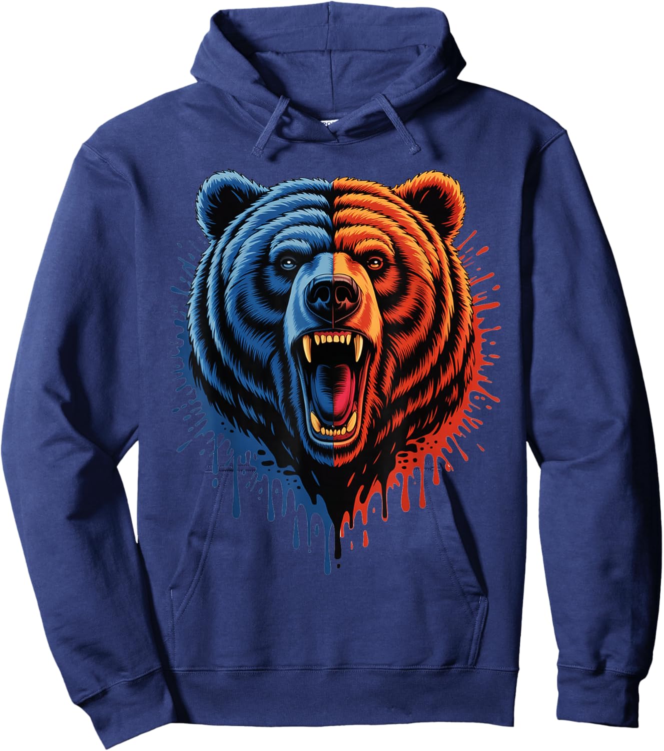 Graphic Bear Women Boys Girls Kids Game Day Hoodie - Hoodie | Navy