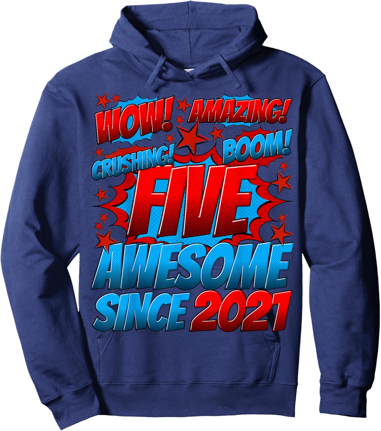 5 Year Old Gifts for Boys 5th Birthday Boy 5 Year Old Boy Hoodie - Hoodie | Navy