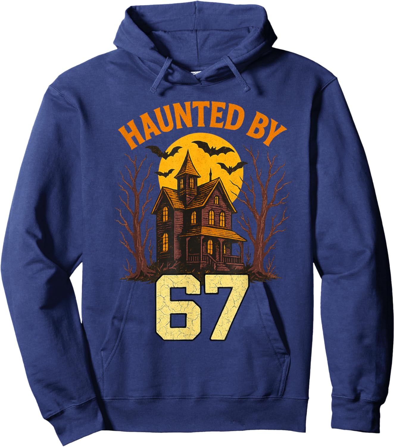 67 Meme Trendy Halloween Funny Six Seven Gen Alpha Teen Boys Hoodie - Hoodie | Navy