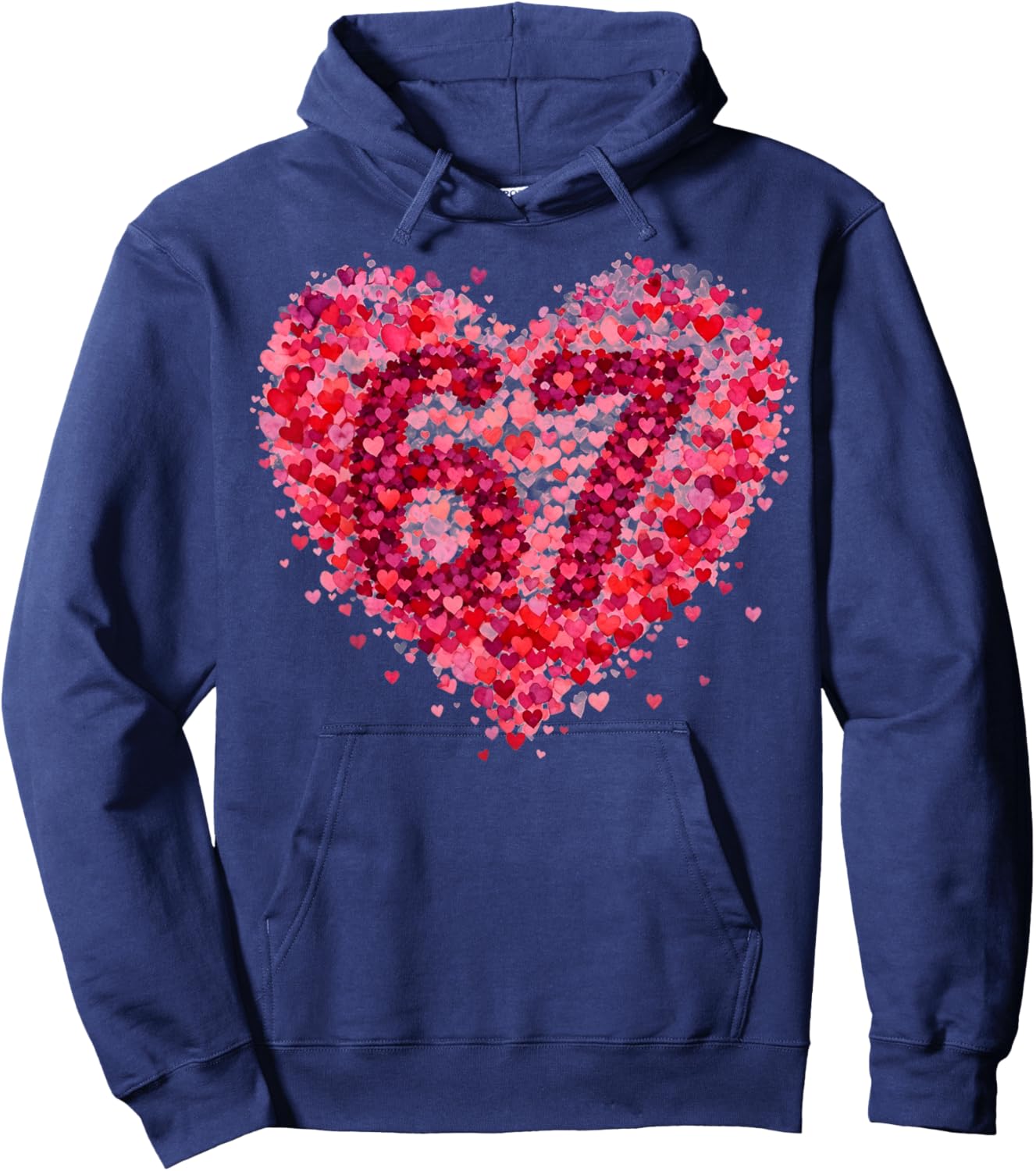 Funny 67 Heart Love Valentine Day Gift Women Kid Boy Hoodie - Hoodie | Navy