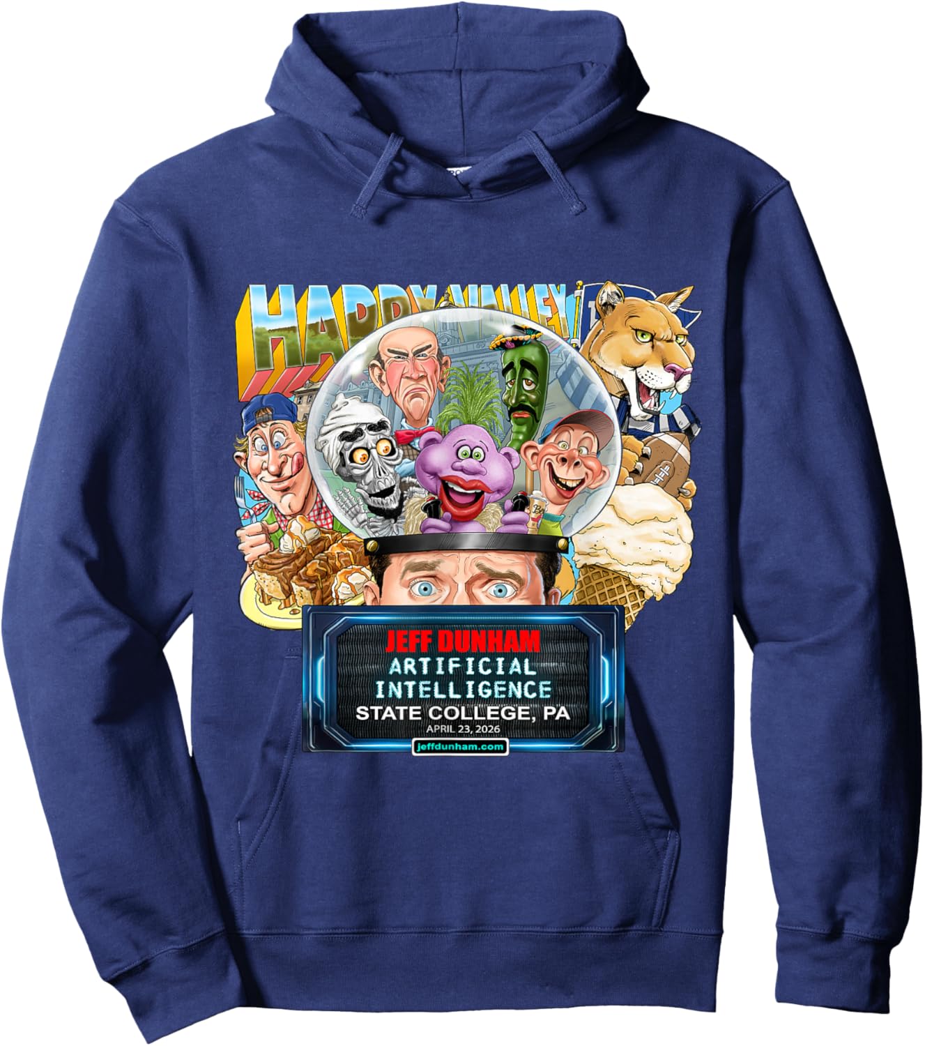 Jeff Dunham State College, PA (2026) Hoodie - Hoodie | Navy