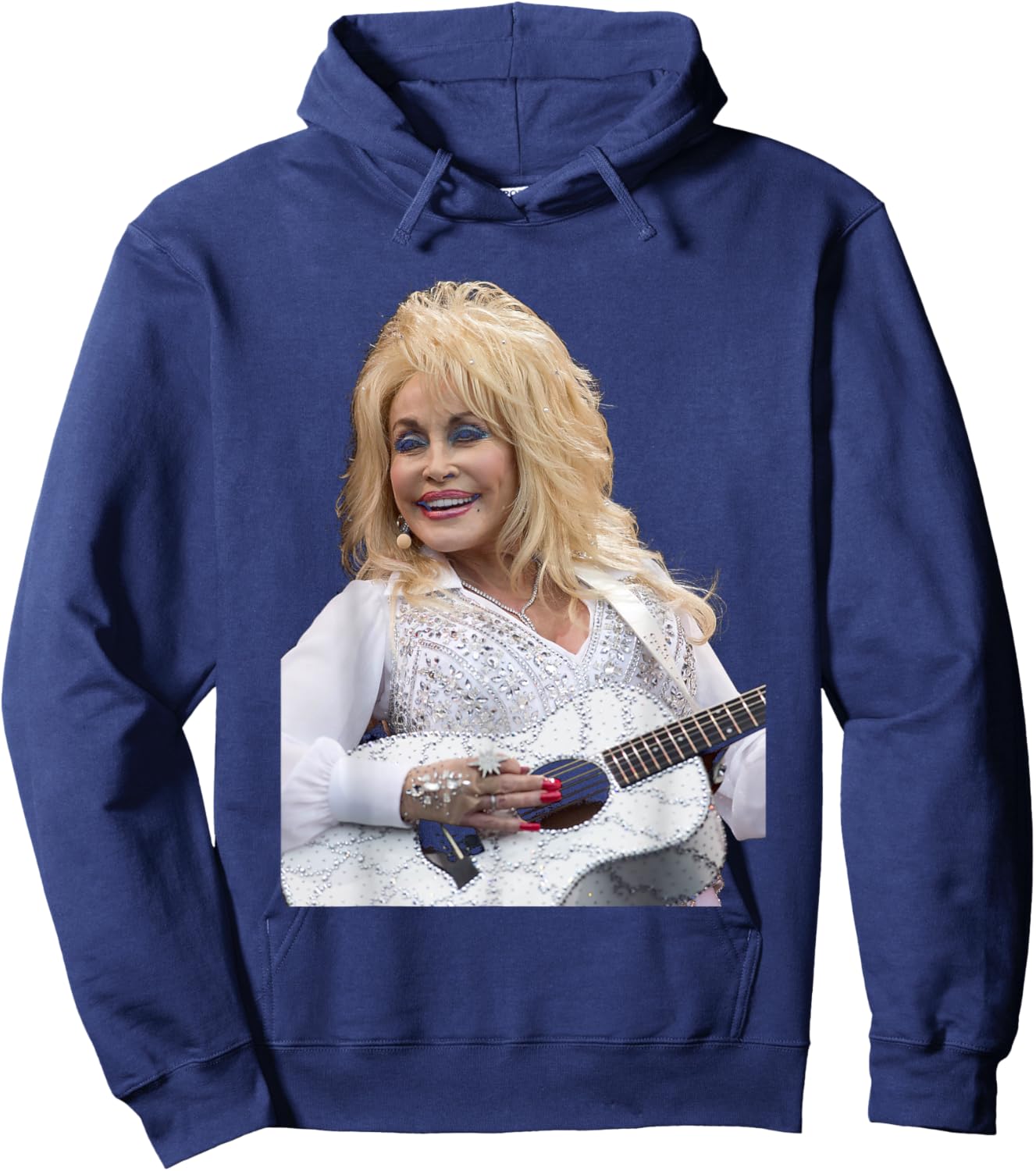 Dolly Parton American Singer Live with Guitar 2014 Hoodie - Hoodie | Navy