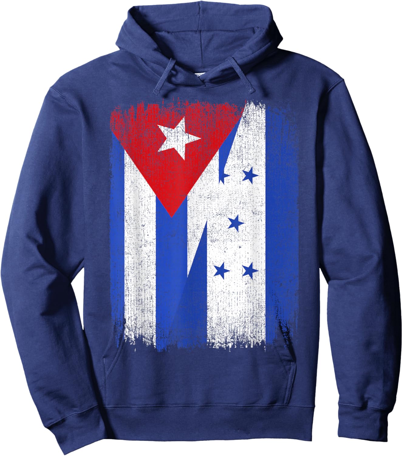 Half Cuba Honduras Flag Cuban Honduran Pride Roots Hoodie - Hoodie | Navy