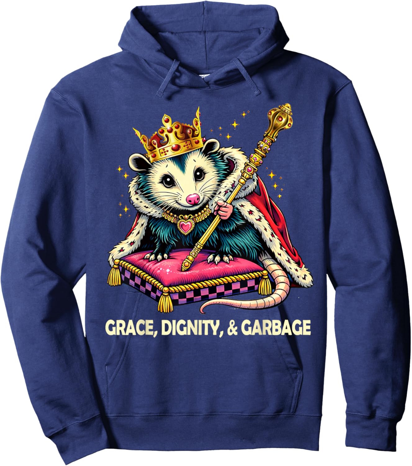 Opossum Lover Possum King Weird Grace A Dignity & Garbage Hoodie - Hoodie | Navy