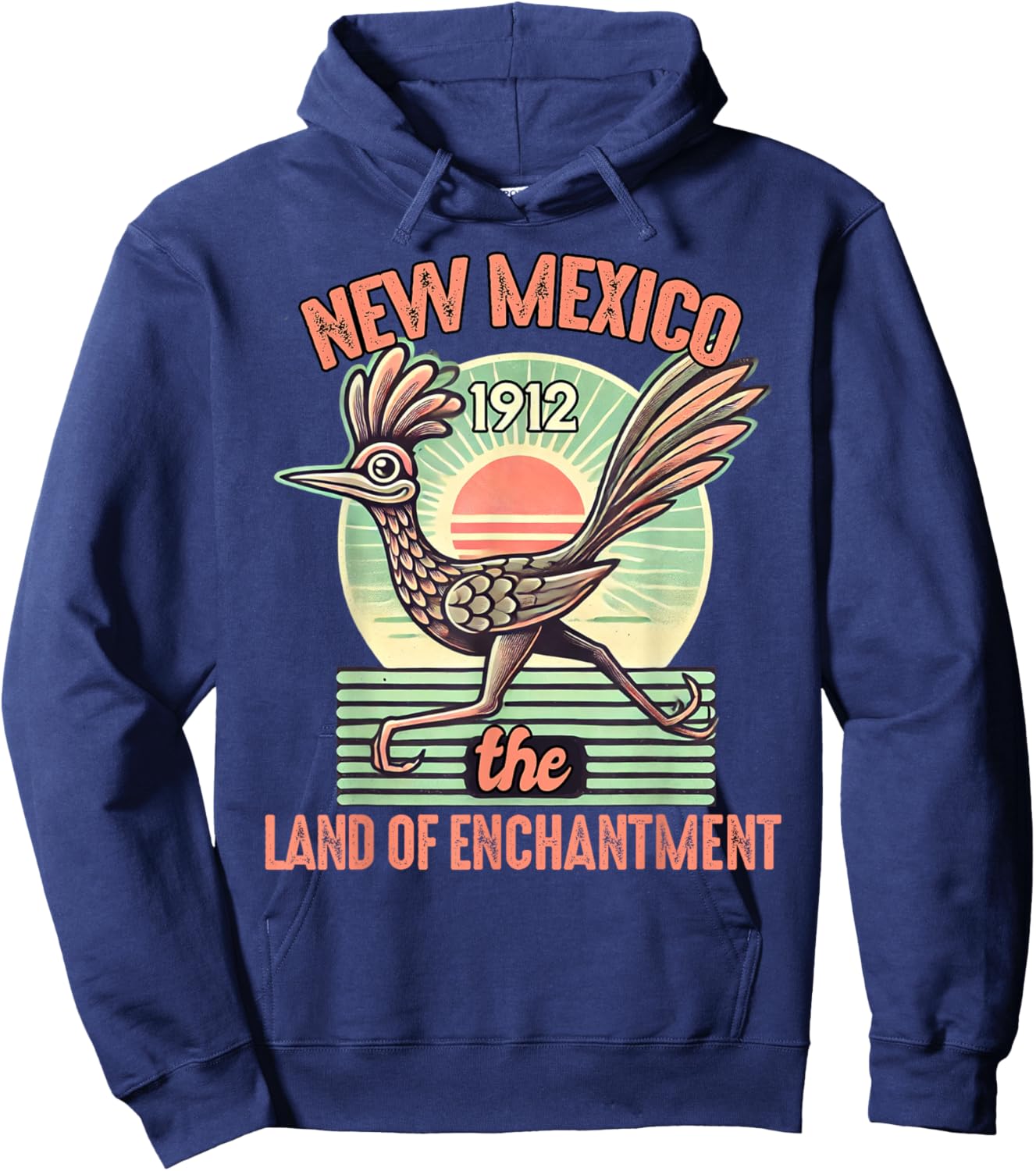 New Mexico State Land of Enchantment Road Runner Souvenir Hoodie - Hoodie | Navy