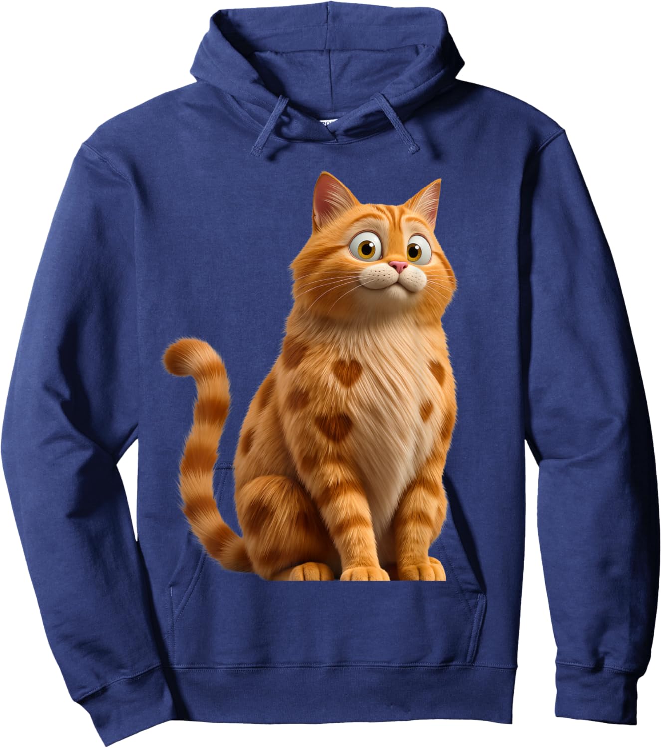 Valentines Day Cat Love Heart Cute V-Day Men Women Girl Boys Hoodie - Hoodie | Navy