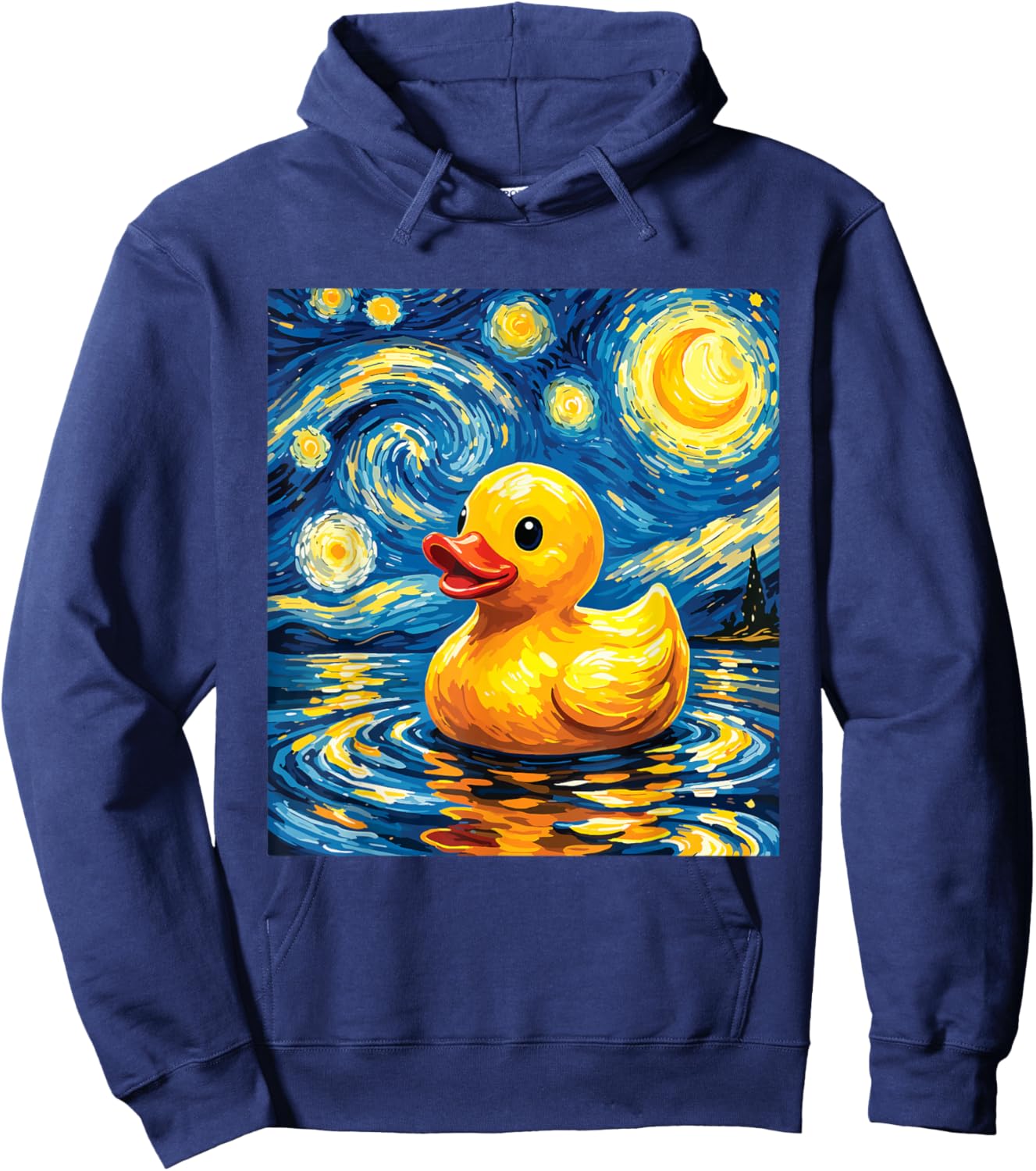 Starry Night Rubber Duck - Rubber Duck Lover Duckie Duckling Hoodie - Hoodie | Navy