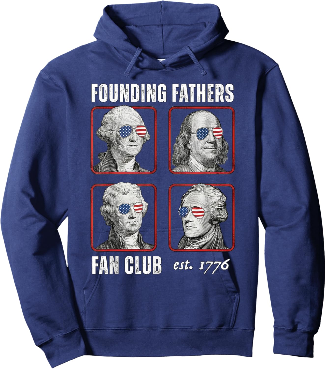 Founding Fathers Fan Club Funny History Teacher Hoodie - Hoodie | Navy