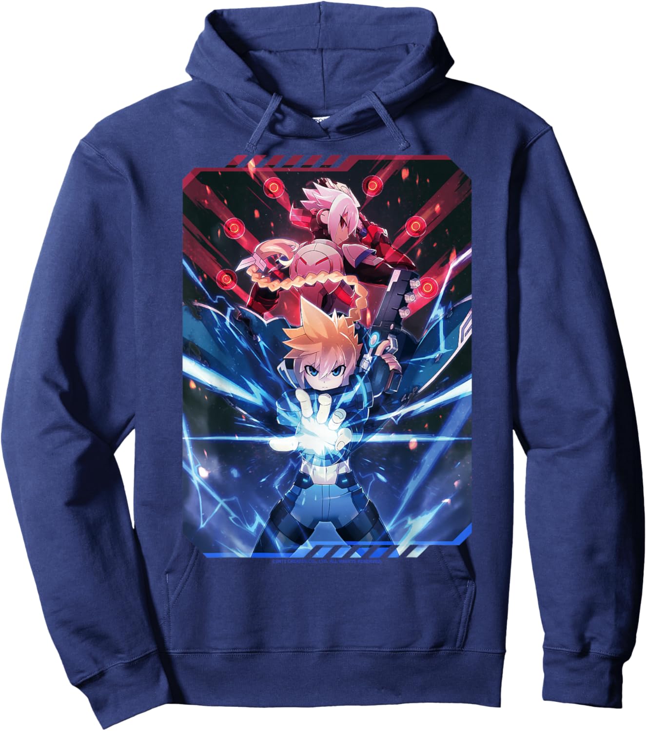 Azure Striker Gunvolt Limited Edition Illustration Hoodie - Hoodie | Navy