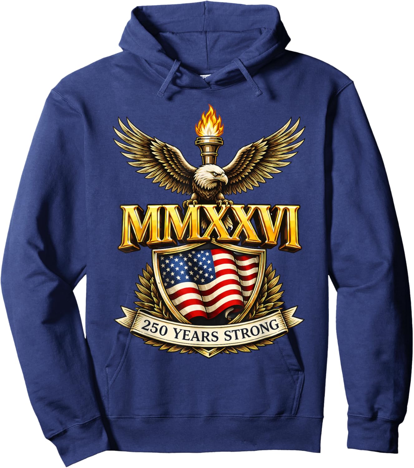 Flag Vintage 250 Years American 1776 2026 250th USA Birthday Hoodie - Hoodie | Navy