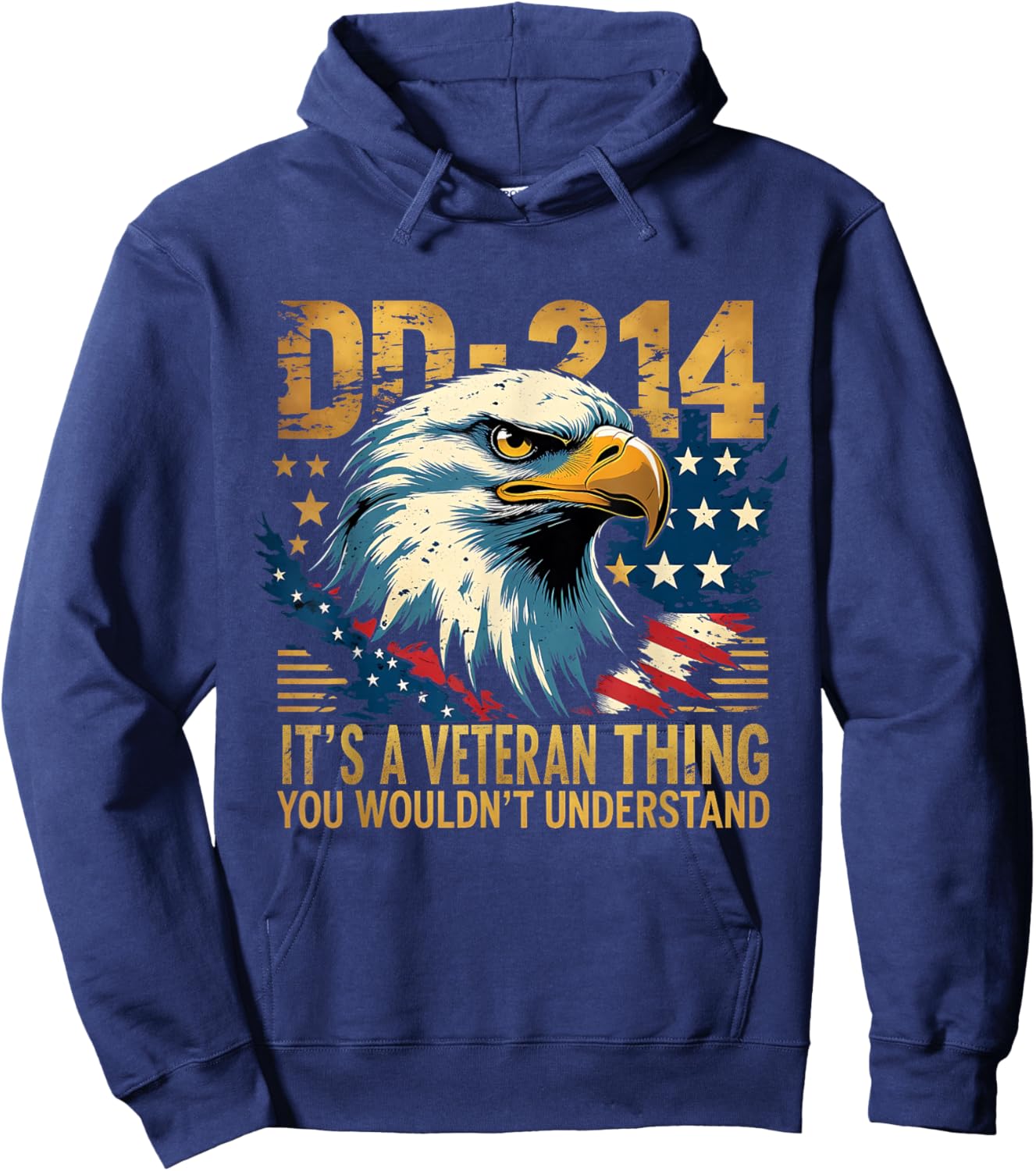Proud Eagle Patriotic It’s A Veteran Thing Hoodie - Hoodie | Navy