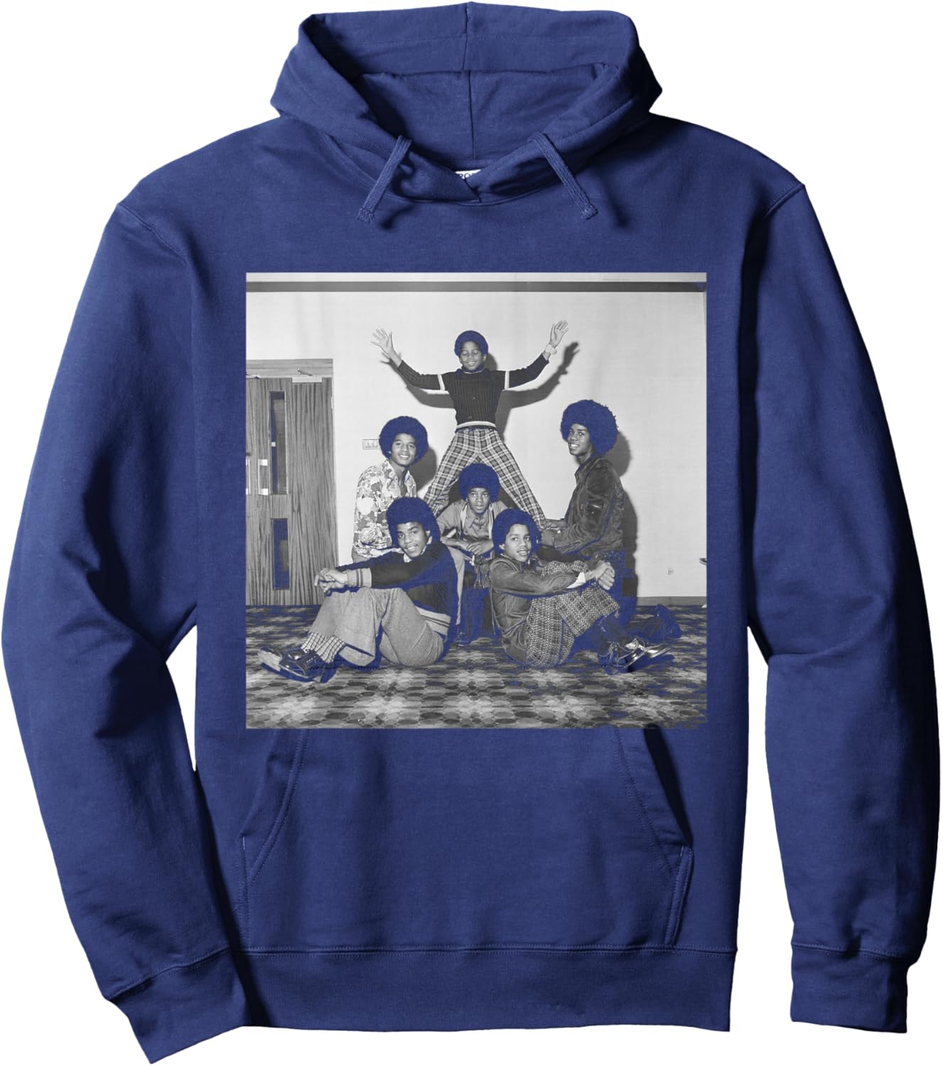 The Jackson 5 Become 6 with Randy and Michael Jackson Hoodie - Hoodie | Navy