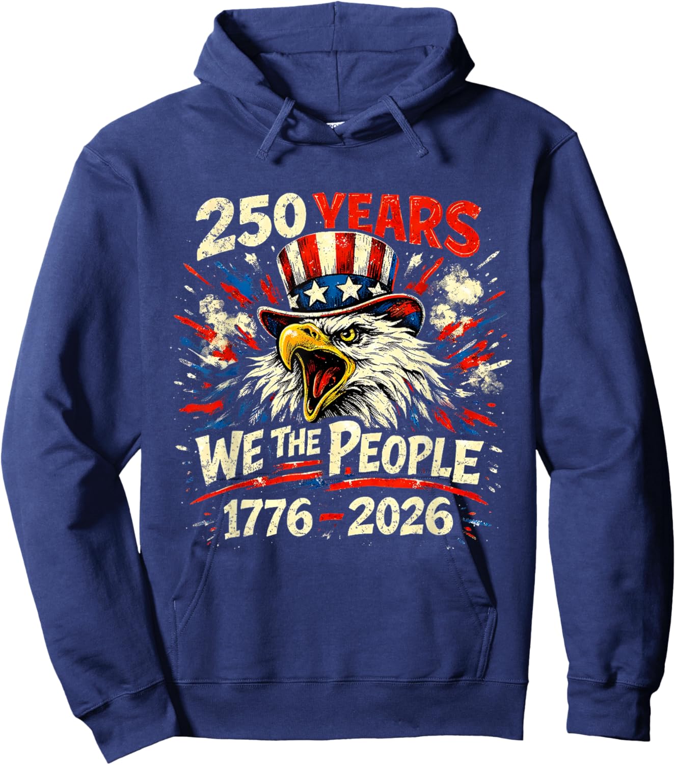 250 Years of Freedom 1776-2026 Semiquincentennial USA Hoodie - Hoodie | Navy
