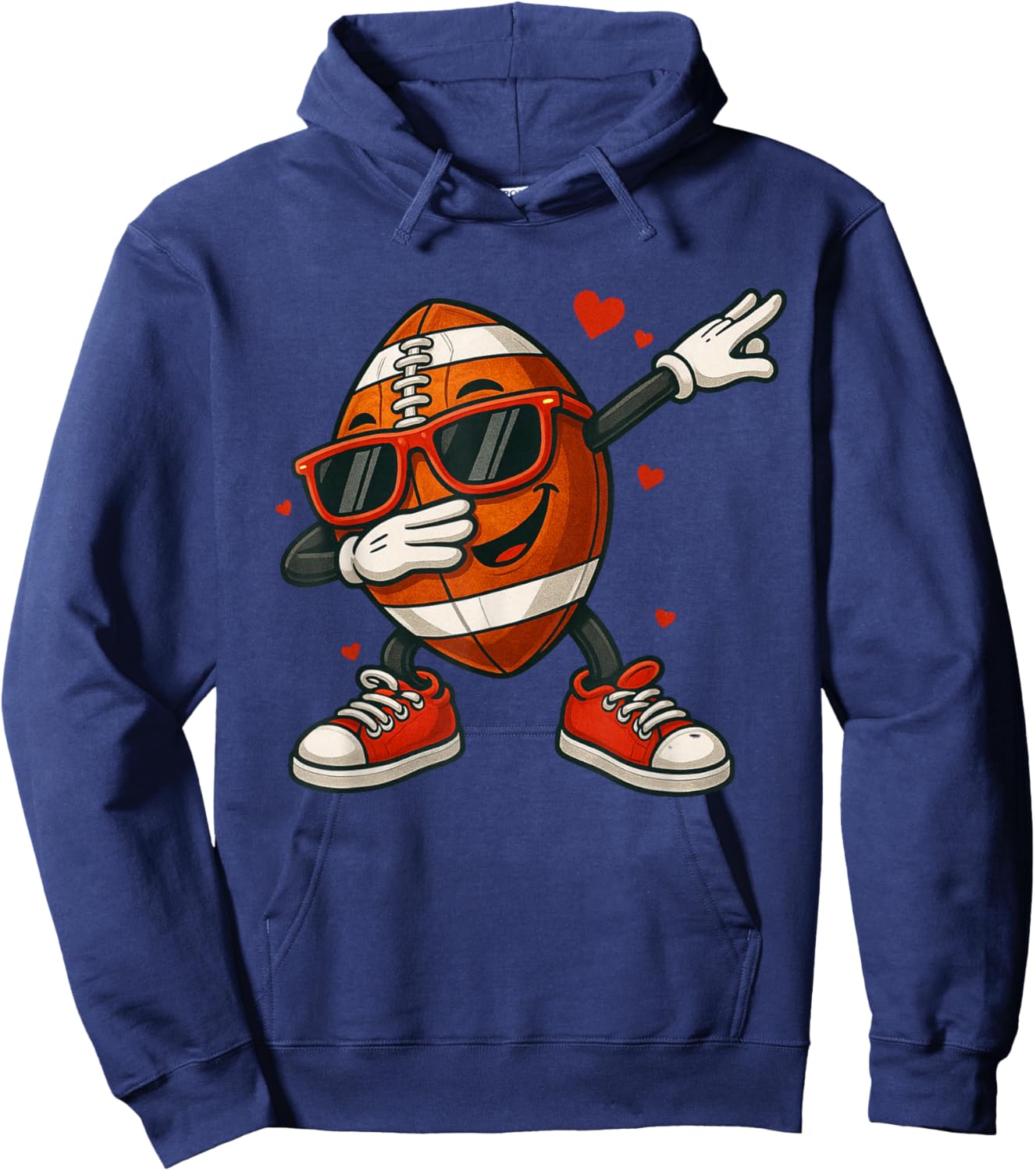 Football Dabbing Valentines Day Funny Dab Cute Boys Kids Hoodie - Hoodie | Navy