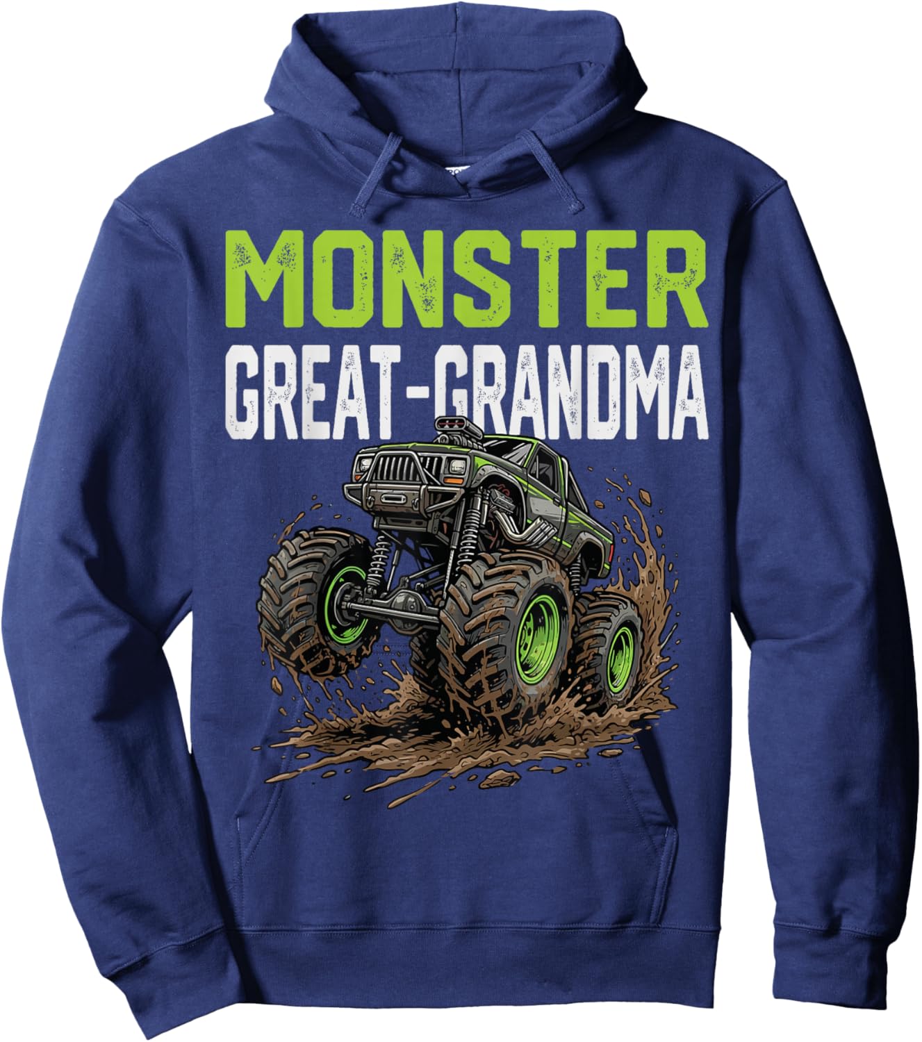 Monster Great-Grandma Truck Mothers Day Family Matching Hoodie - Hoodie | Navy