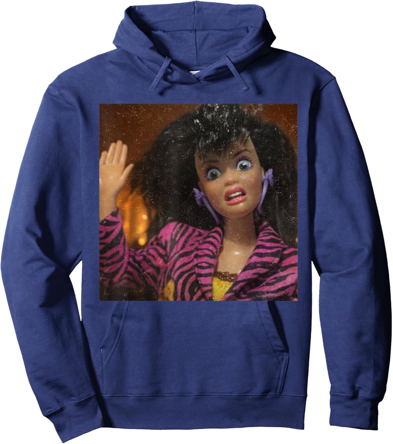 Funny Disgusting Doll Face Meme Gen Z Brainrot Hoodie - Hoodie | Navy
