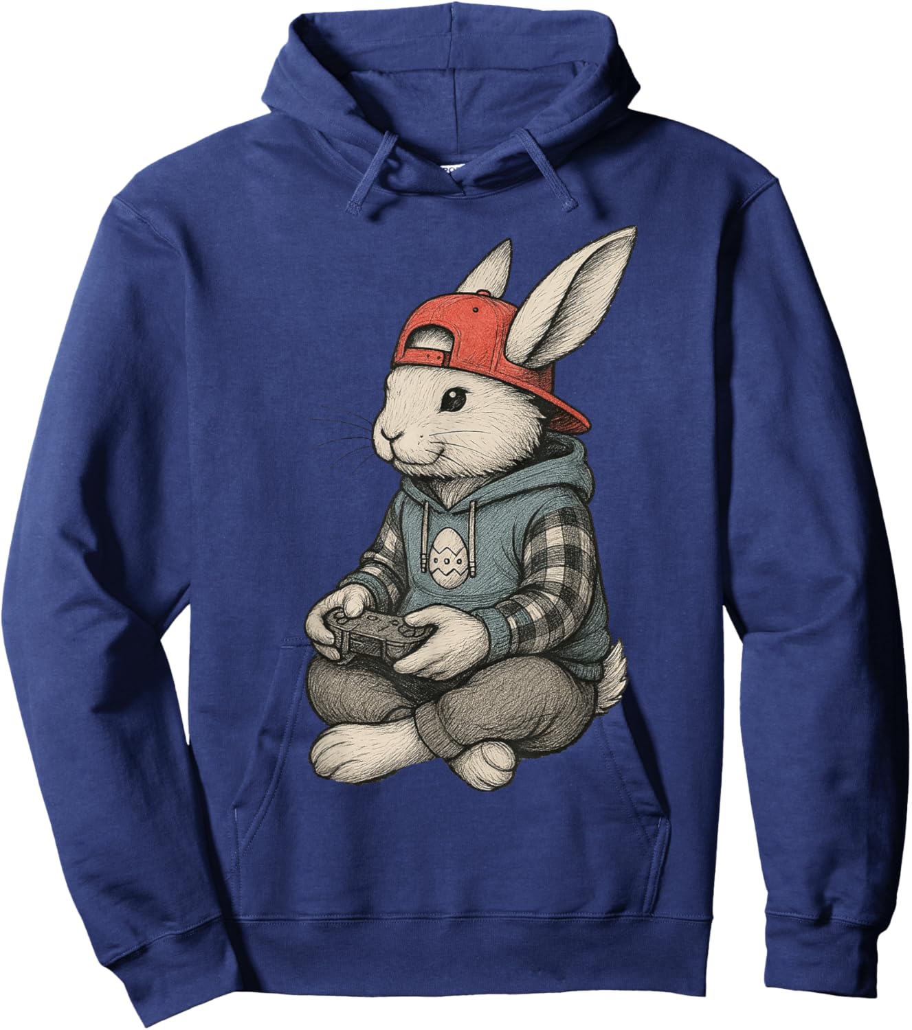 Easter Bunny Gamer Cool Video Game Rabbit Men Boys Kids Hoodie - Hoodie | Navy