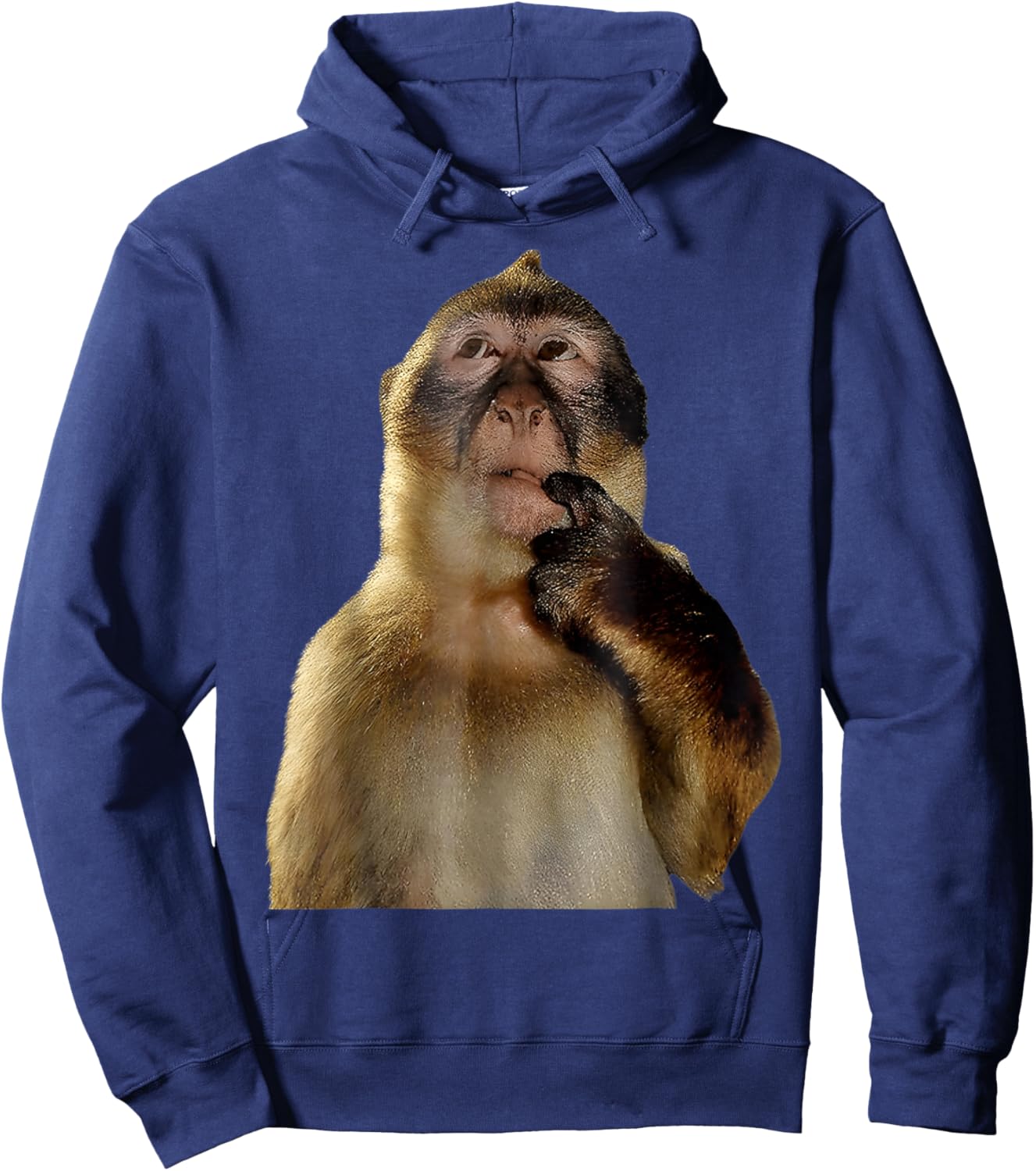 Thinking Monkey Meme Trending Funny Men Woman Kids Hoodie - Hoodie | Navy