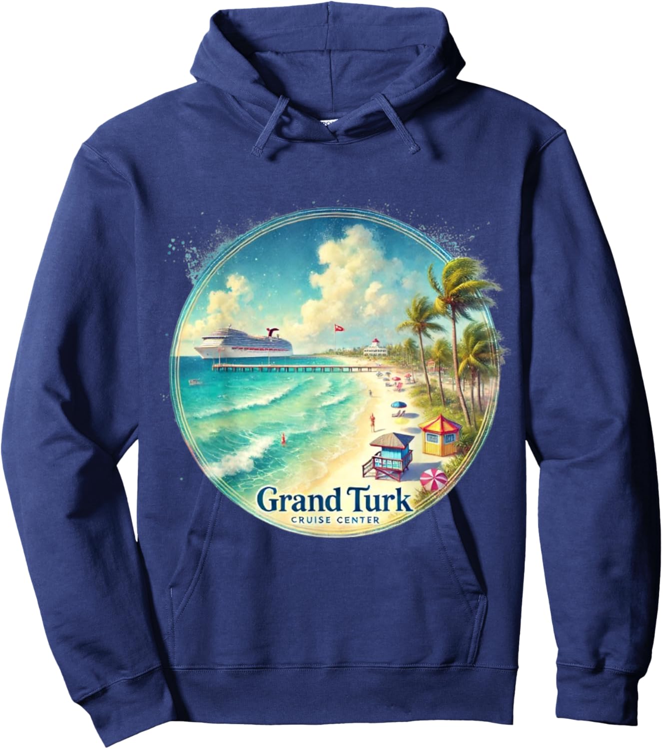 Gran Turk and Caicos Islands Hoodie - Hoodie | Navy