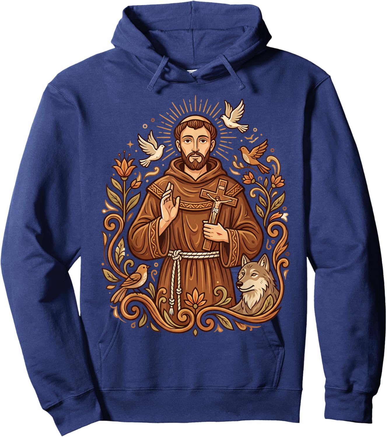 St Francis: Lord Make Me an Instrument of Your Peace Hoodie - Hoodie | Navy