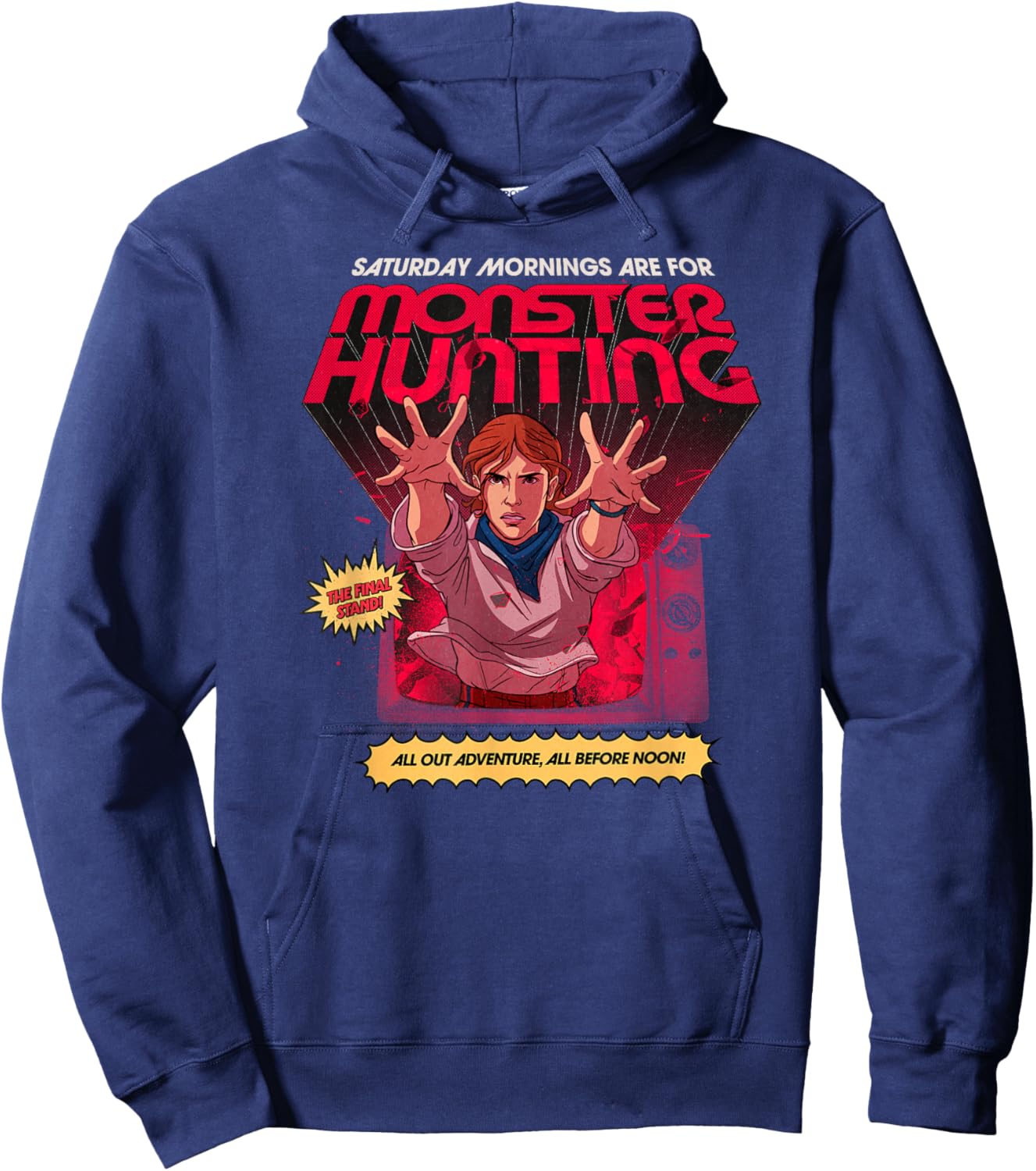 Stranger Things Eleven Monster Hunting The Final Stand! Hoodie - Hoodie | Navy