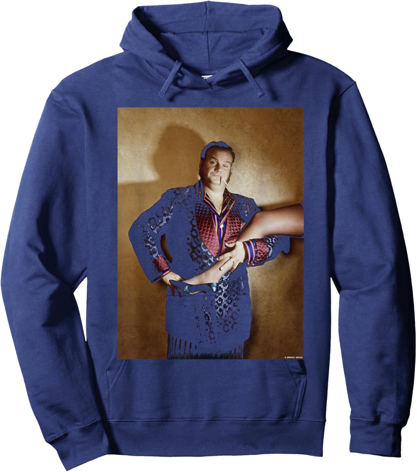 Comedian SNL Actor Chris Farley by Michael Grecco Hoodie - Hoodie | Navy