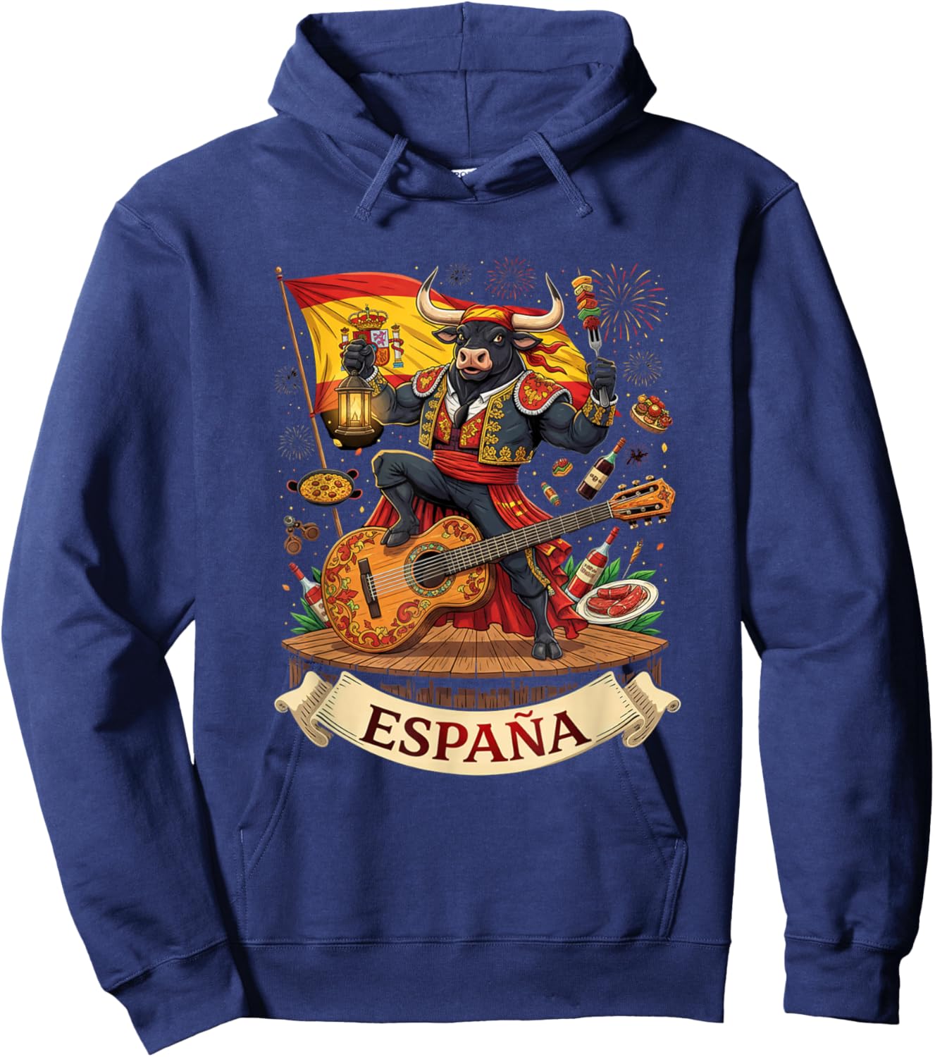 Spain Flamenco Dance Seville Andalusia Barcellona España Men Hoodie - Hoodie | Navy