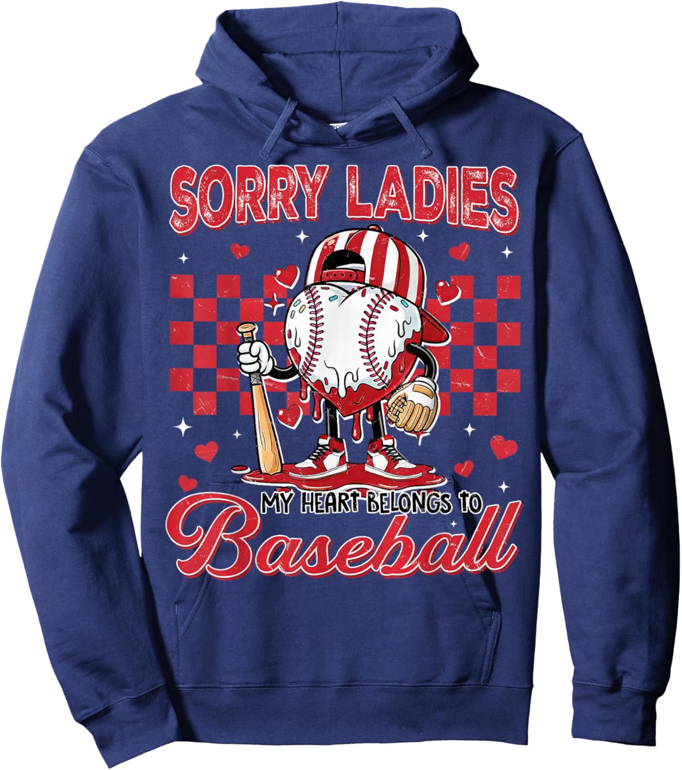 Baseball Drip Icecream Apparel Youth Boy Valentine Hoodie - Hoodie | Navy