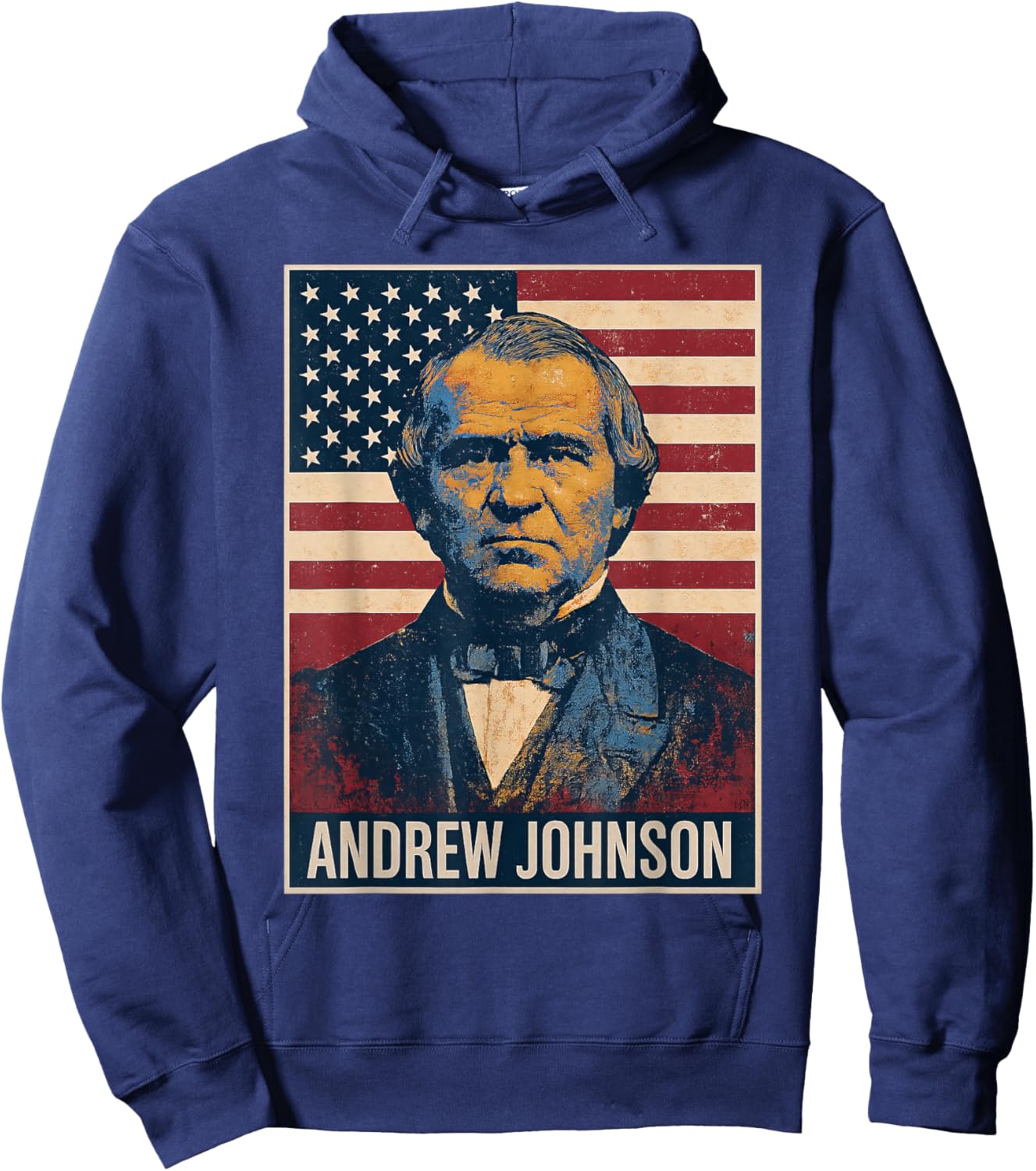 Andrew Johnson Portrait Hoodie - Hoodie | Navy