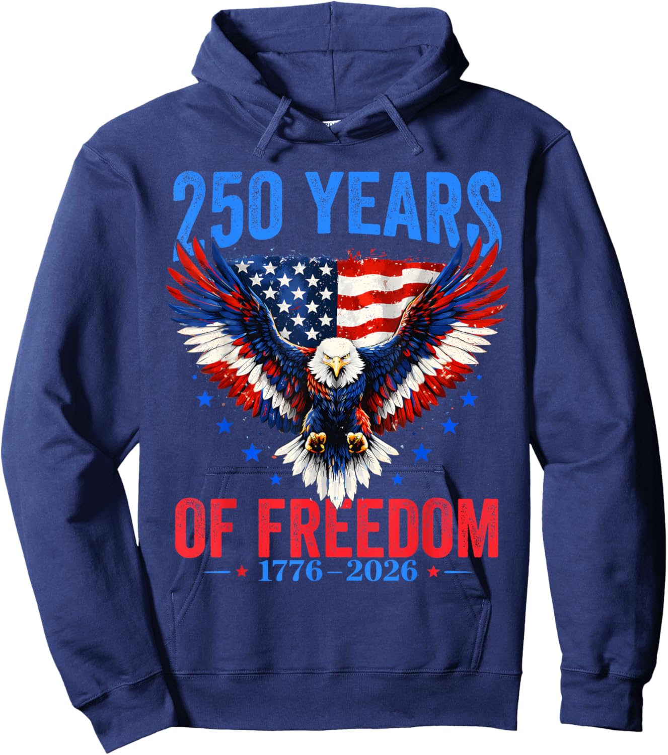 Vintage 250 Years American 1776 2026 250th USA Men Women Hoodie - Hoodie | Navy