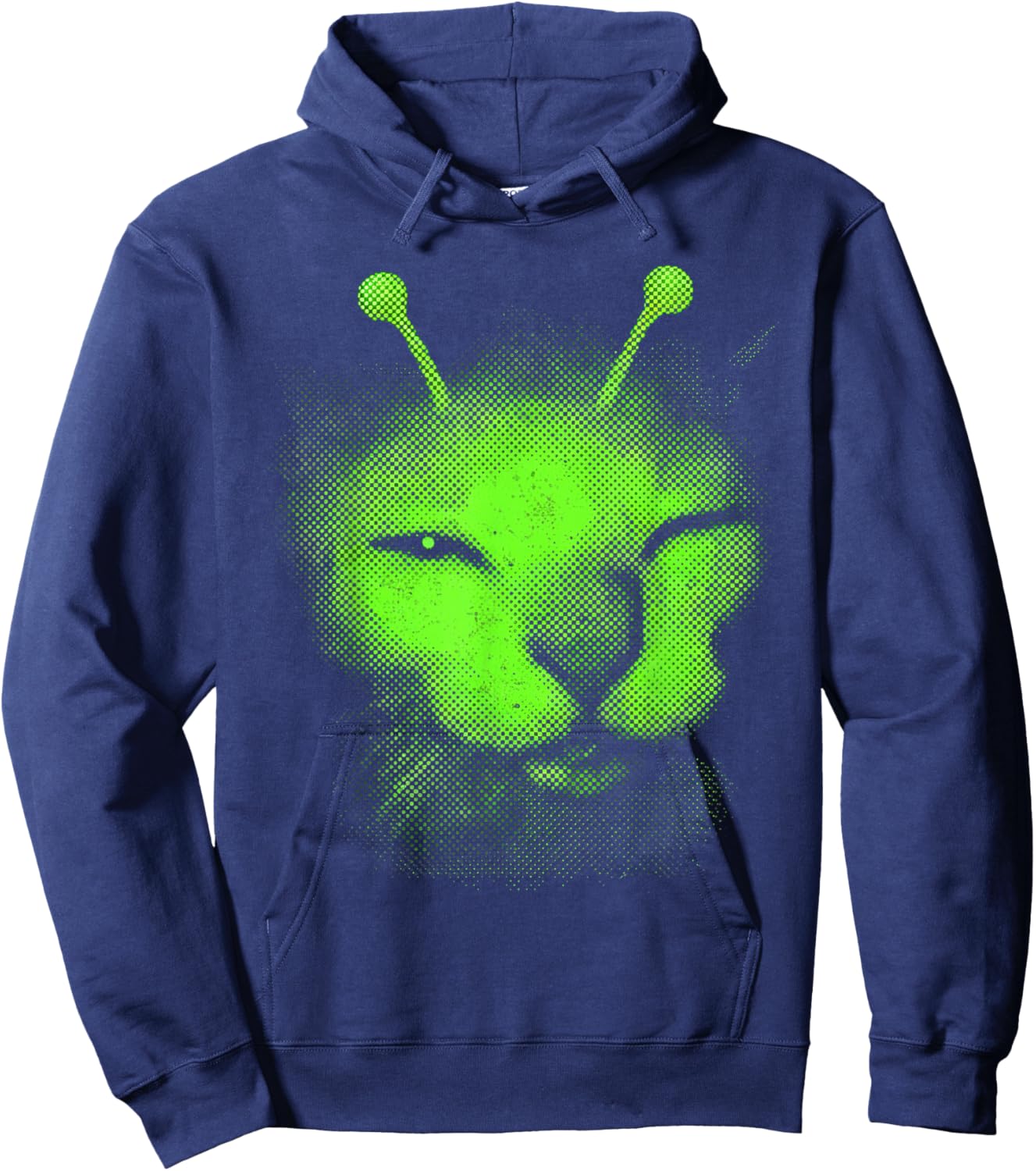 Meme Retro Silly Cat Vintage Space Kitty Hoodie - Hoodie | Navy