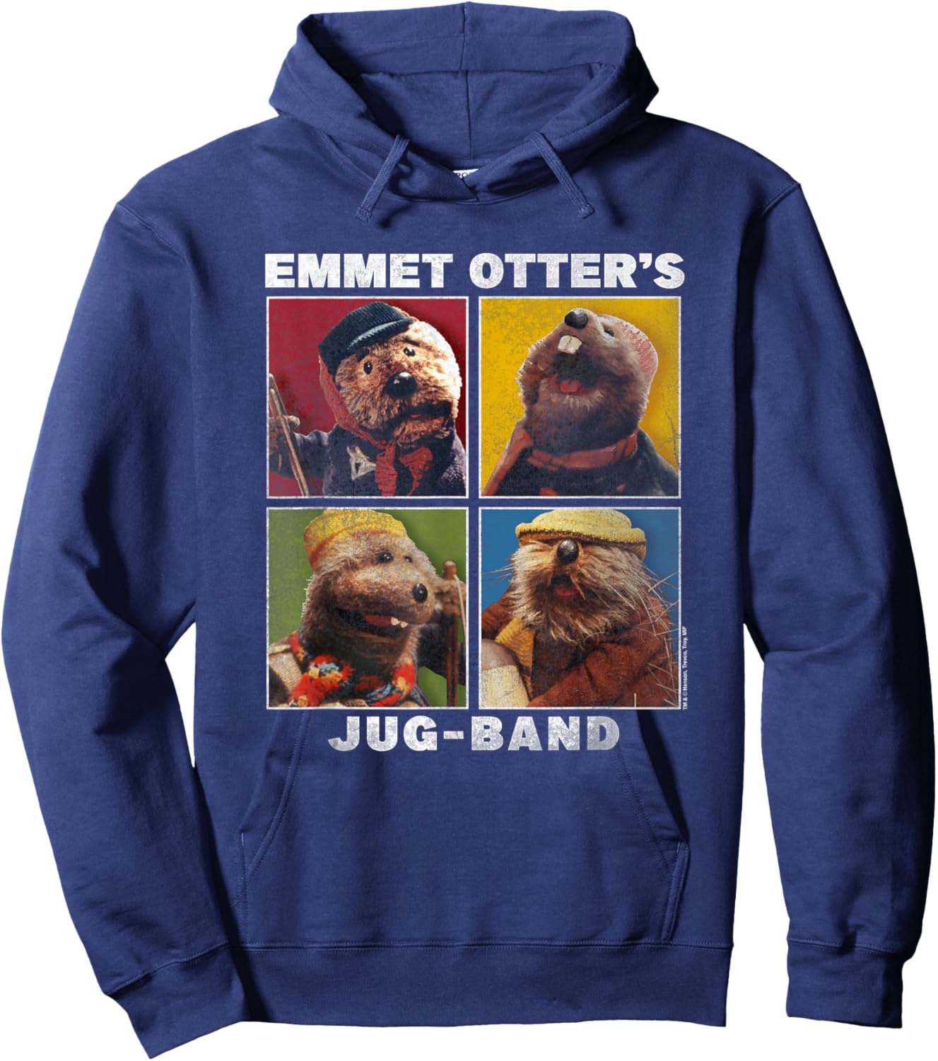 Emmet Otter Jug-Band Squared Hoodie - Hoodie | Navy