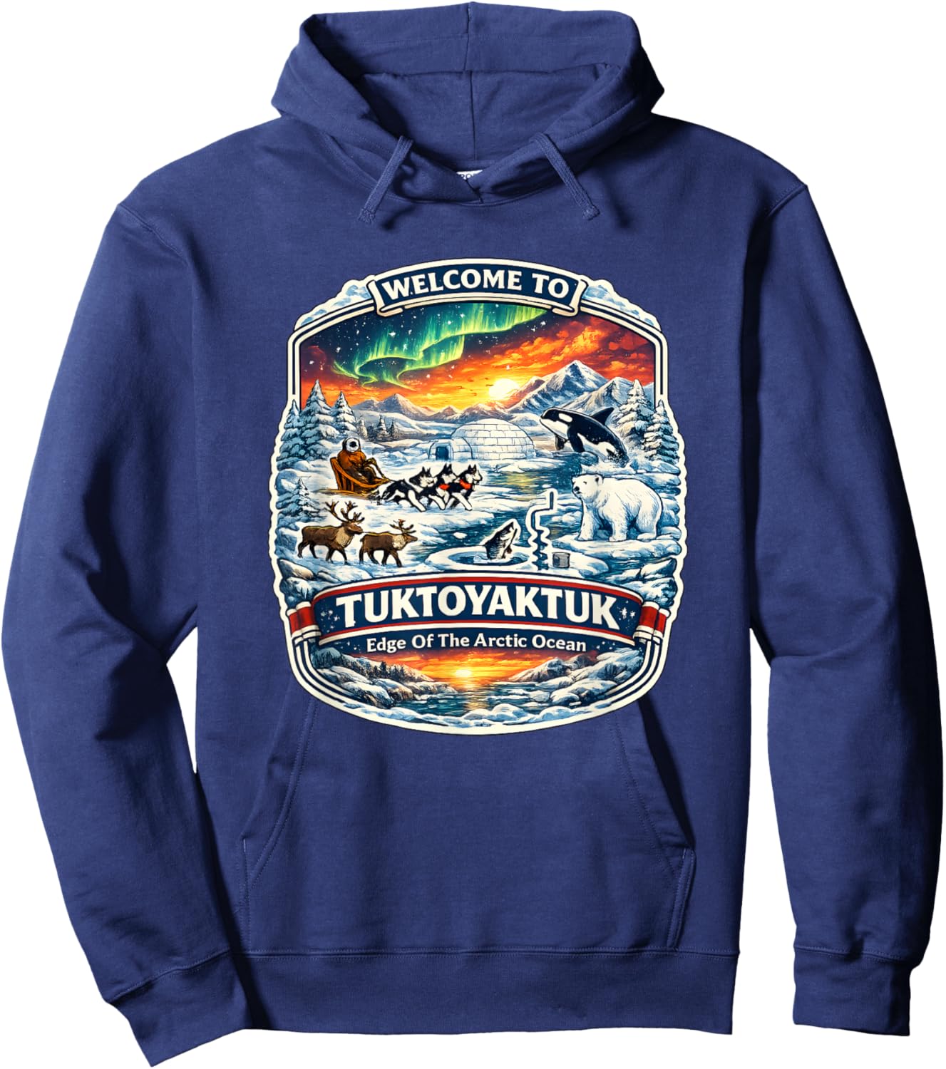 Tuktoyaktuk Northwest Territories Edge of The Arctic Ocean Hoodie - Hoodie | Navy