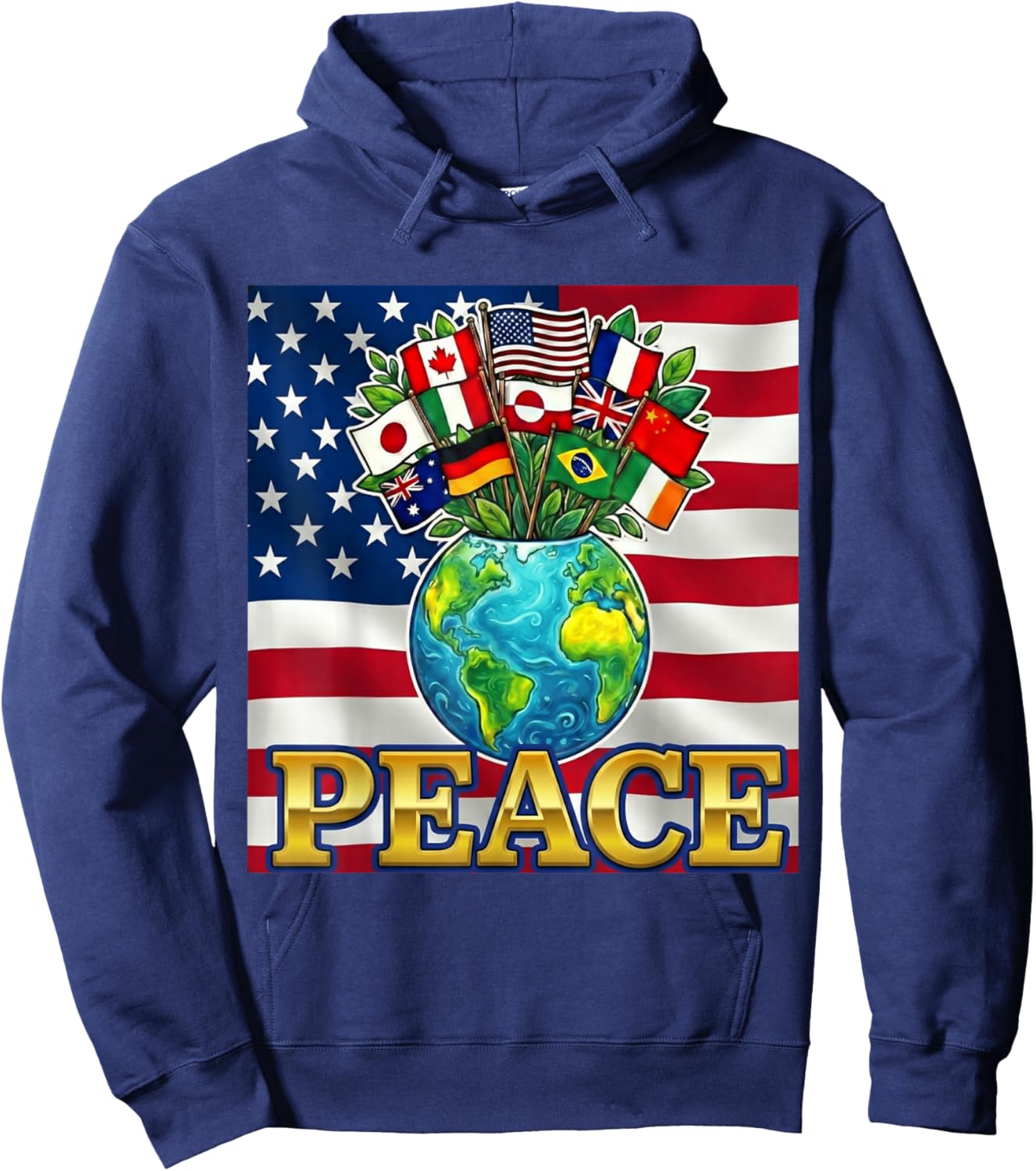 International Peace Board Earth’s Harmony Hoodie - Hoodie | Navy