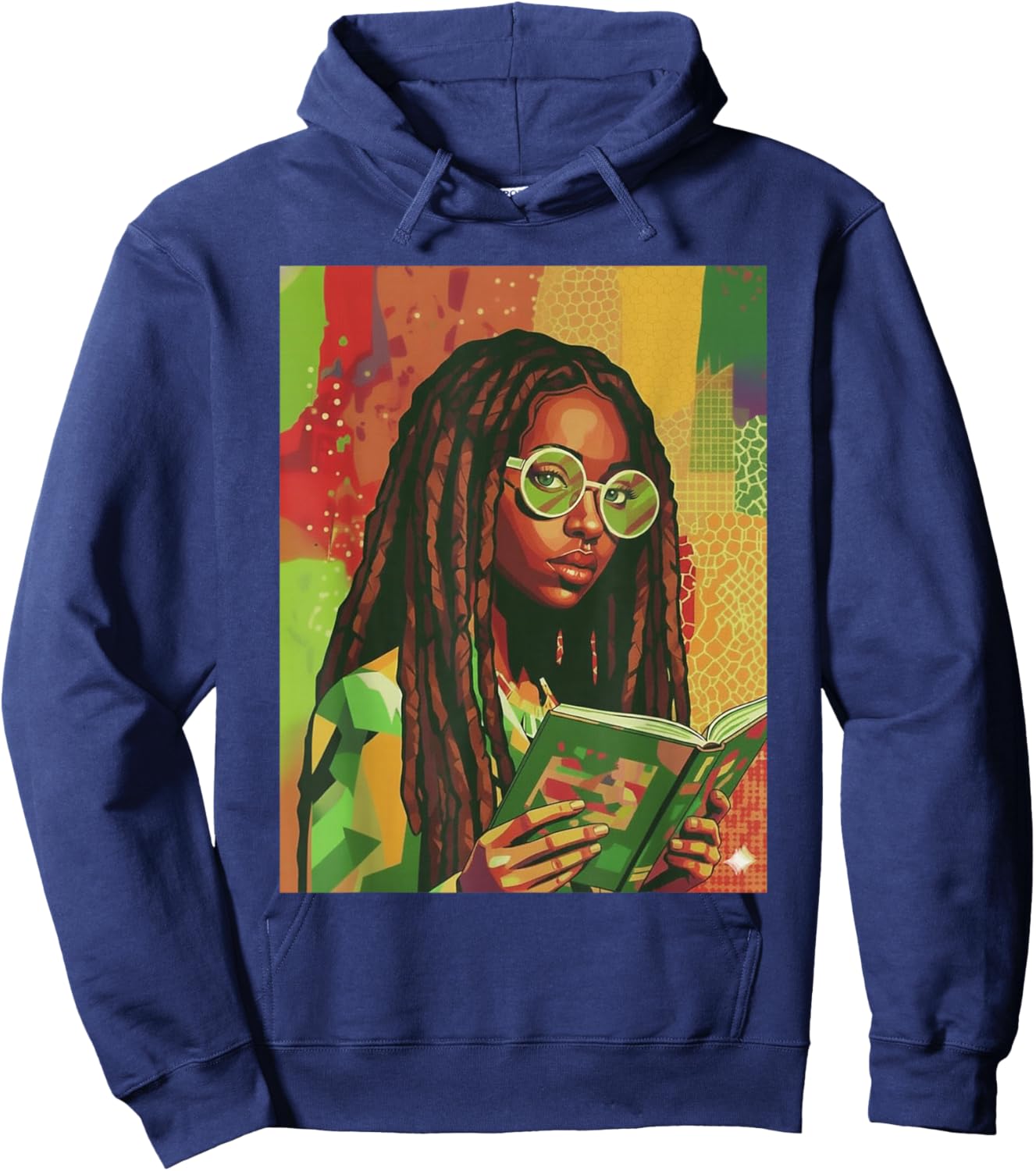 Black Women Reading Book, Educated Black History Month Women Hoodie - Hoodie | Navy