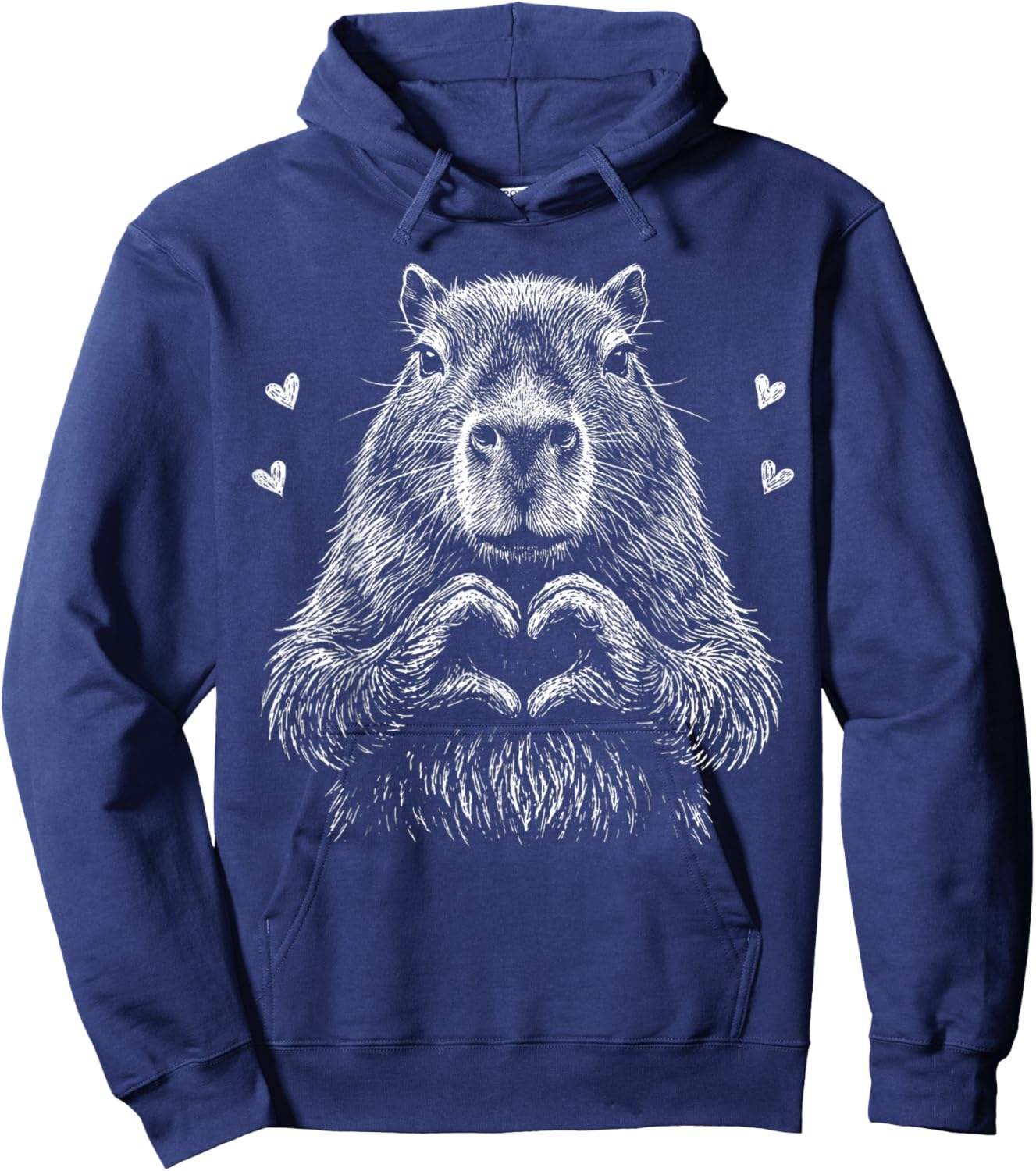 I Steal Hearts Capybara Valentines Capybara Meme Graphic Hoodie - Hoodie | Navy