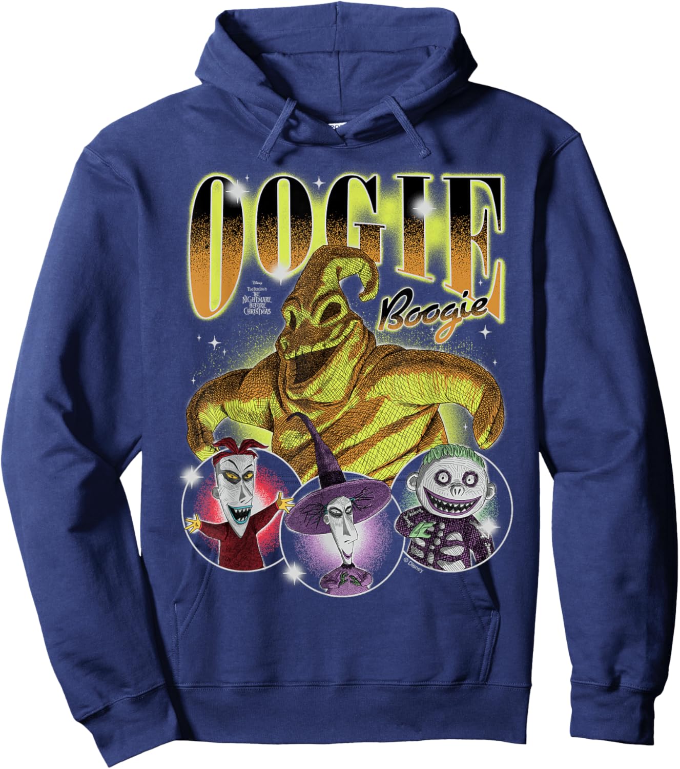 Oogie Boogie Spooky Fun Disney Villain Design Hoodie - Hoodie | Navy