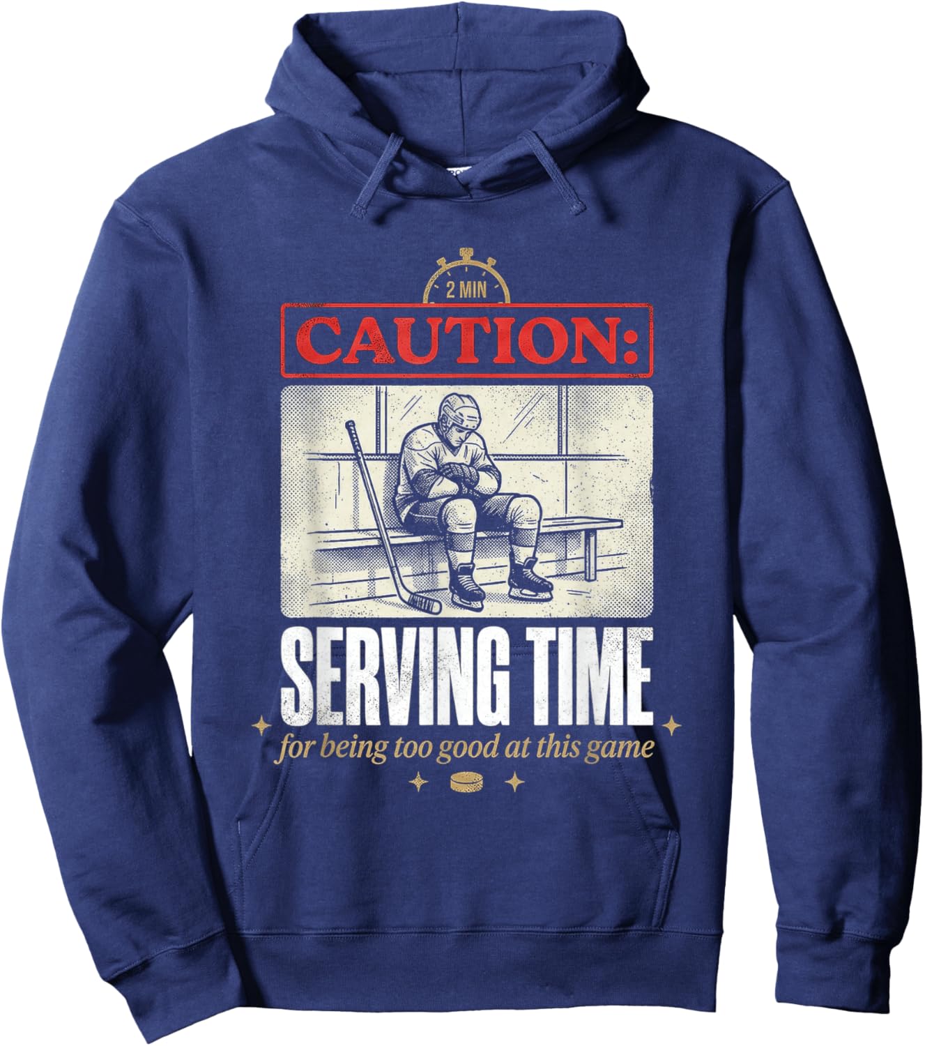 Funny Ice Hockey Penalty Box Hoodie - Hoodie | Navy