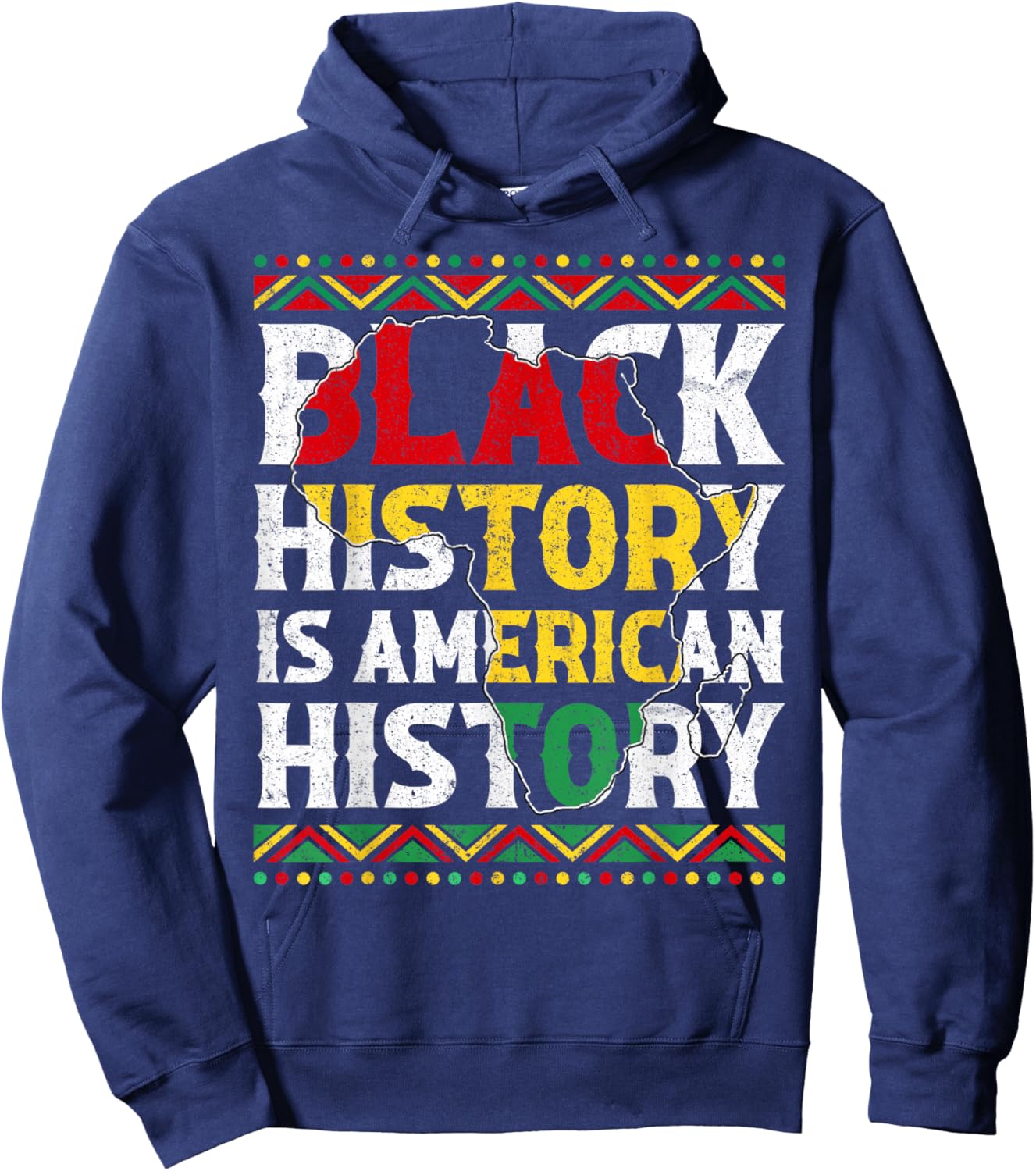 Black History is American History Patriotic African America Hoodie - Hoodie | Navy
