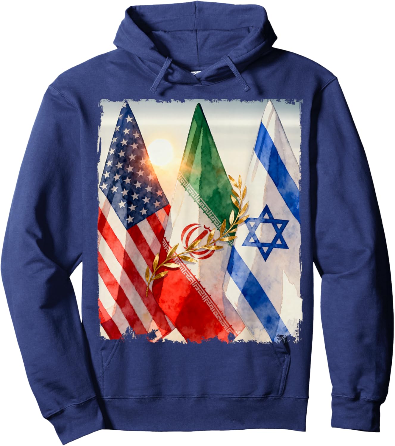 Epic Fury, Roaring Lion, Freedom – America Israel Iran Peace Hoodie - Hoodie | Navy