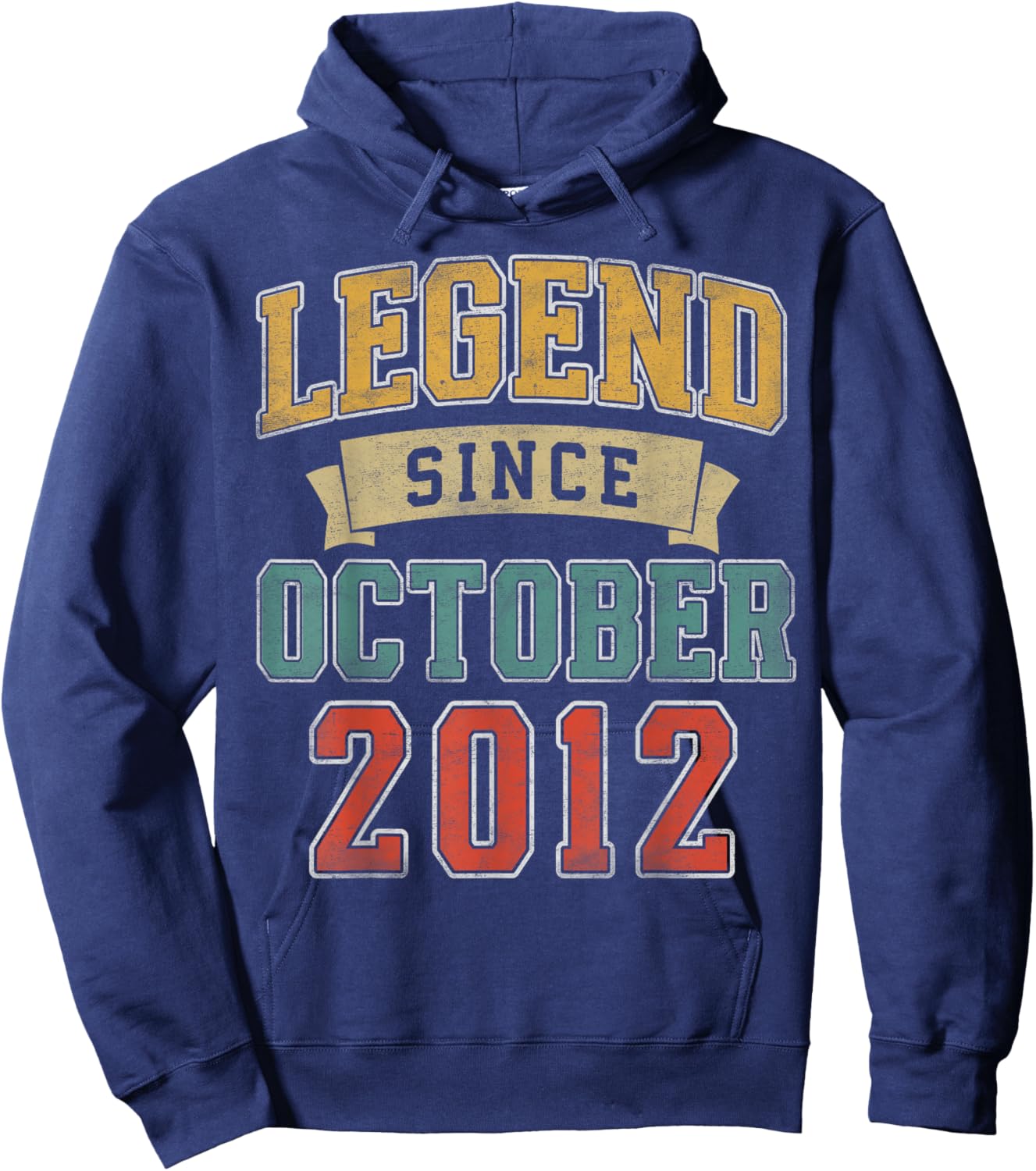 Legend October 2012 13th Birthday Boy Girl 13 Year Old Hoodie - Hoodie | Navy