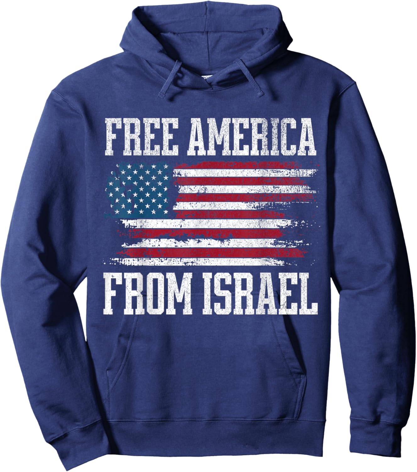 Free America from Israel Hoodie - Hoodie | Navy