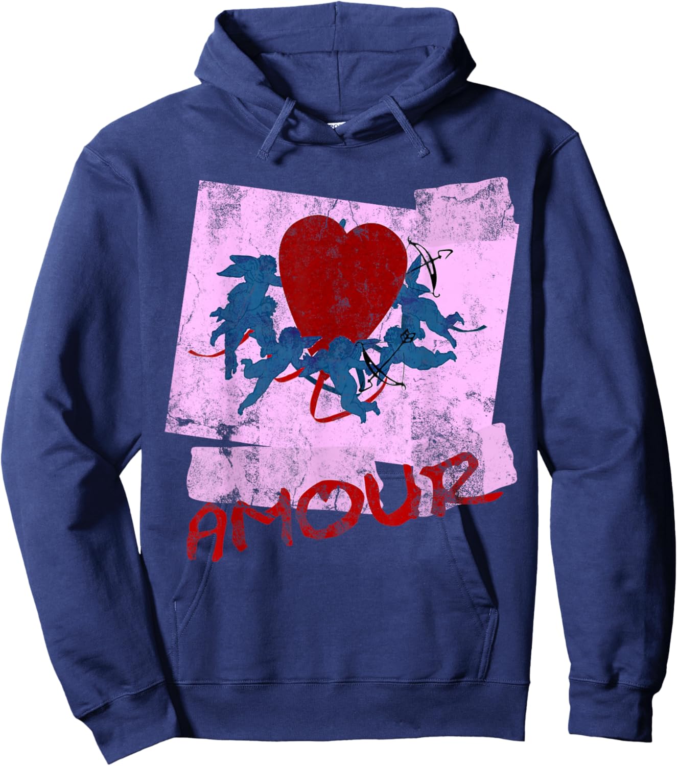 Amour Cherub Vintage Retro Beat It 1980s Love Dance Costume Hoodie - Hoodie | Navy