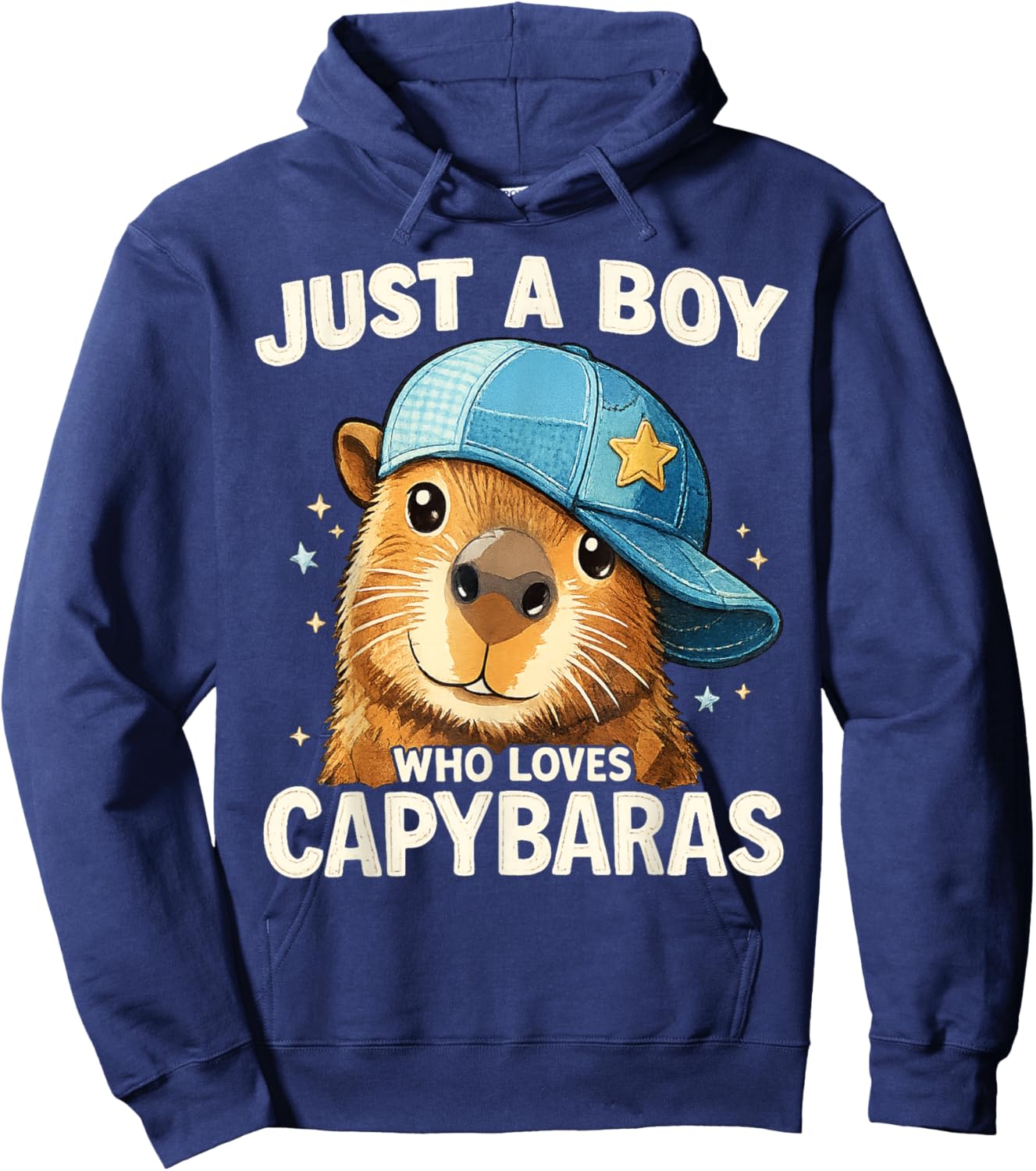Just A Boy Who Loves Capybaras Funny Capybara Boys Hoodie - Hoodie | Navy