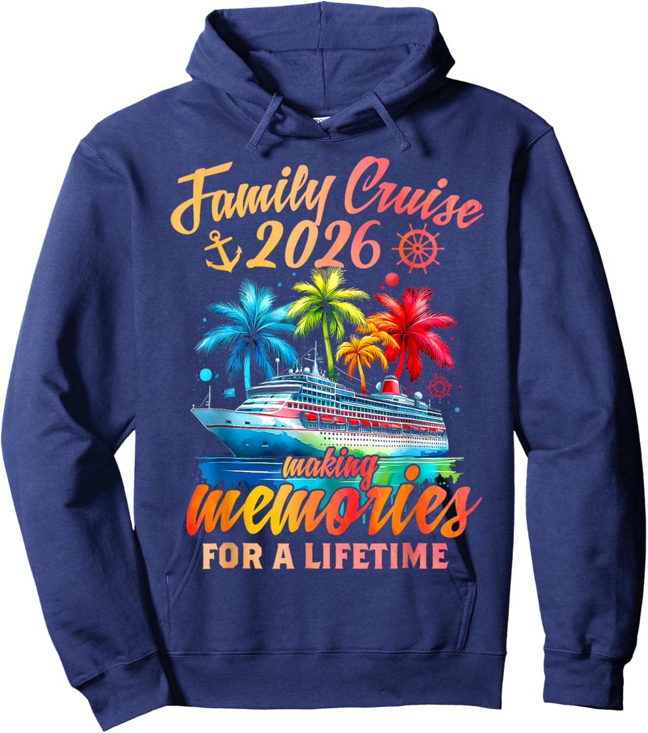 Family Cruise 2026 Family Matching Cruise Vacation Party Hoodie - Hoodie | Navy