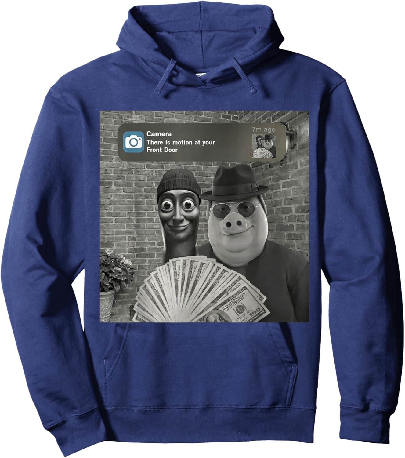 Tung Tung Tung Sahur John Pork Funny Meme Italian Brainrot Hoodie - Hoodie | Navy